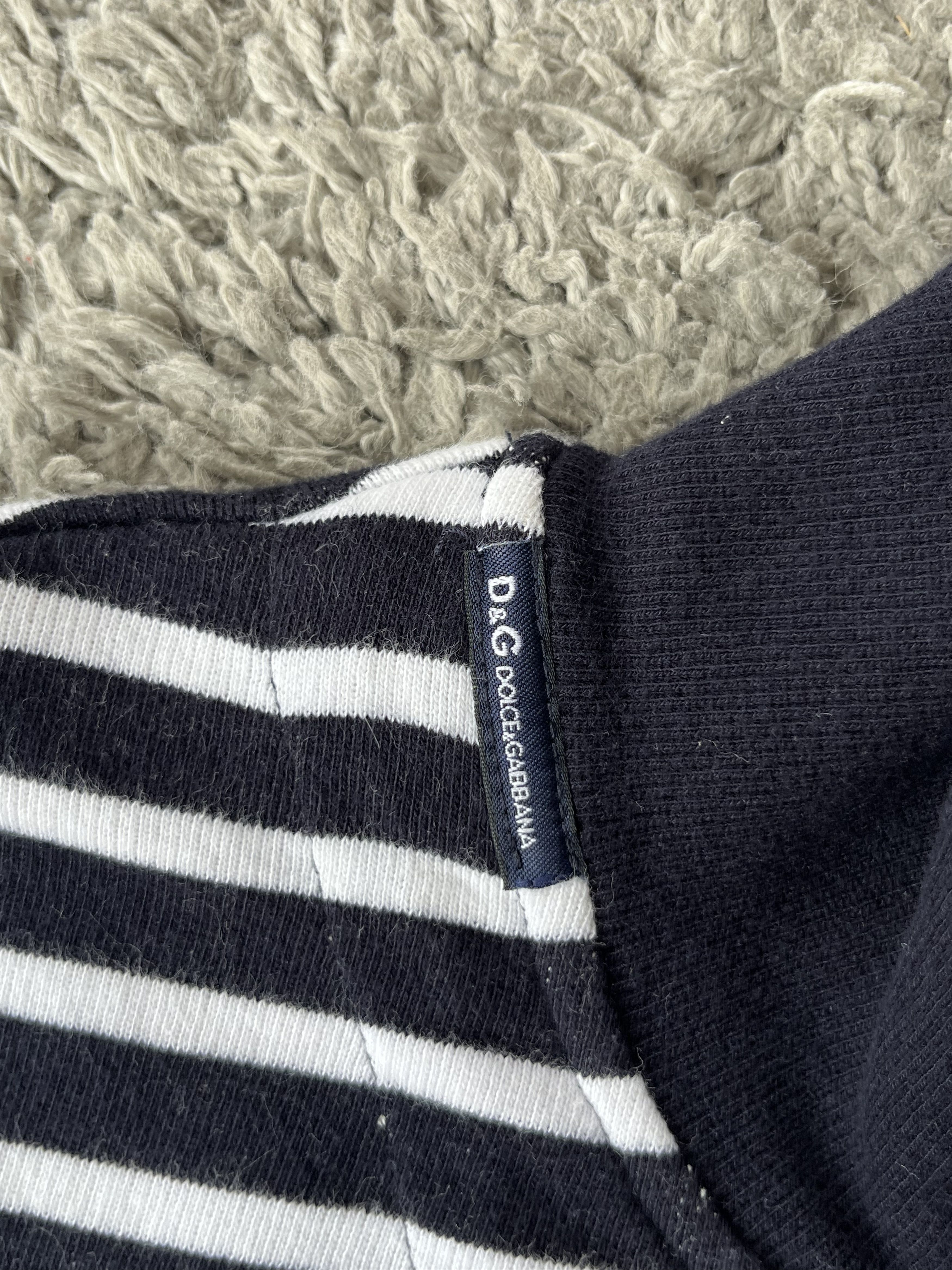 Dolce & Gabbana DOLCE&GABBANA Vintage 1/2 Zip Up Sweater Striped Shirt Size US M / EU 48-50 / 2 - 6 Thumbnail