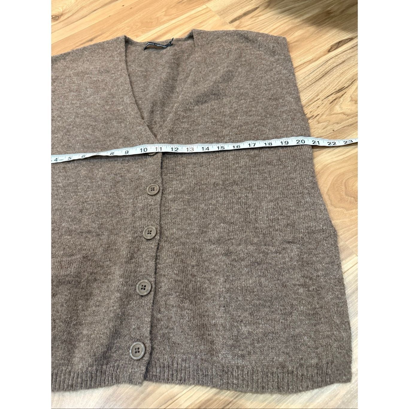Guru Gudrun Sjoden brown soft wool b button front vest size Small Size S / US 4 / IT 40 - 7 Thumbnail