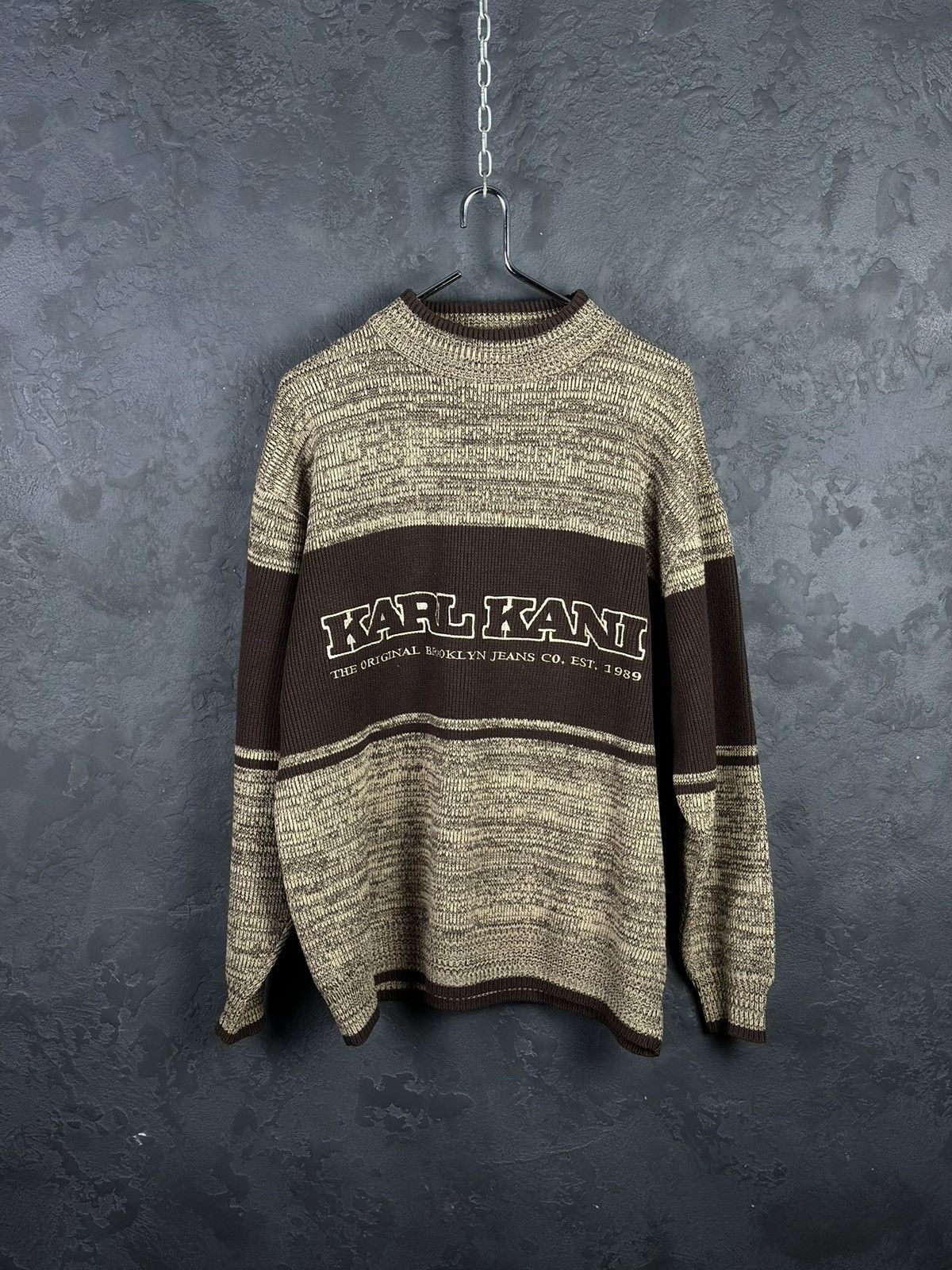 Karl Kani × Vintage Vintage Karl Kani Wool Sweater Big Logo Size US M / EU 48-50 / 2 - 1 Thumbnail
