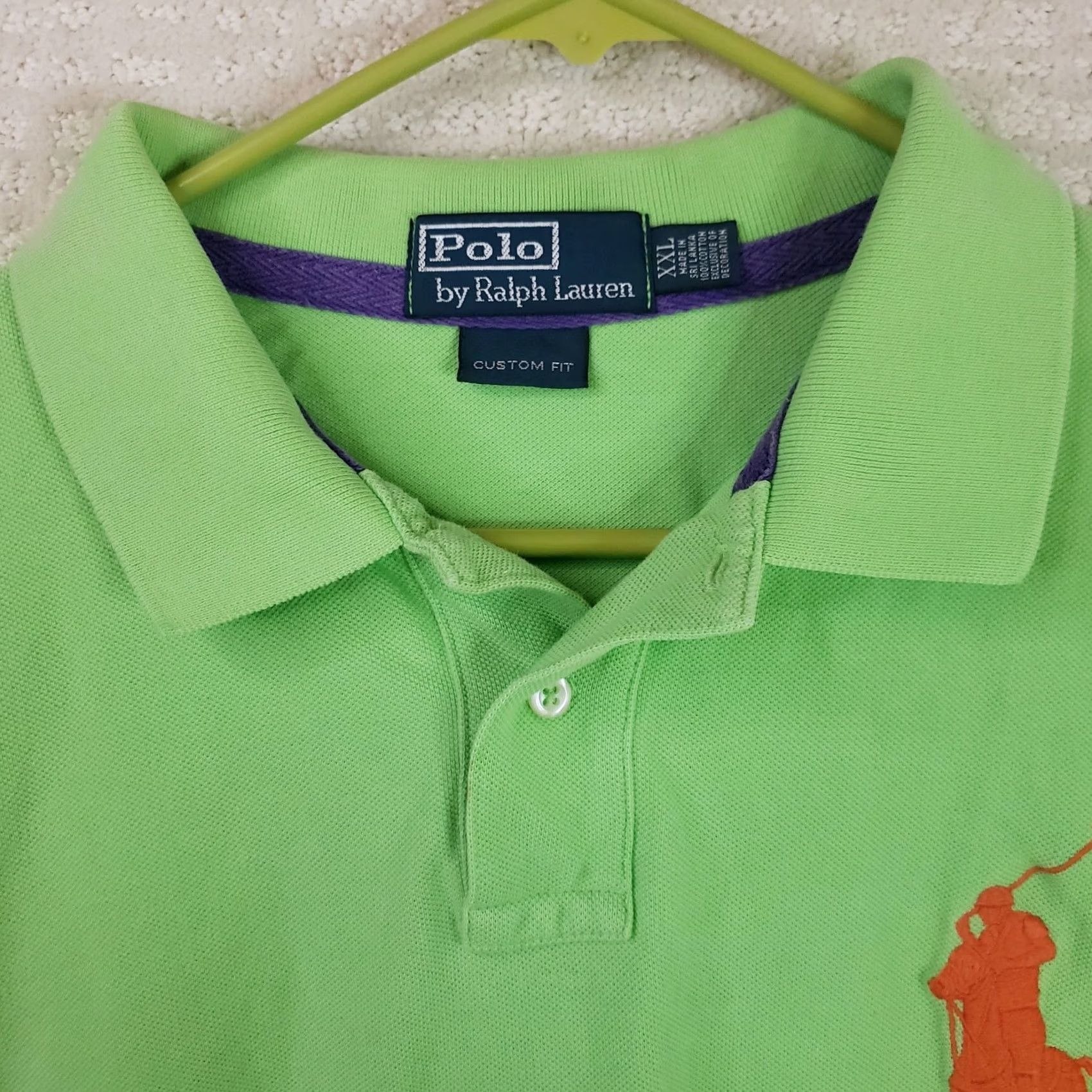 Polo Ralph Lauren Polo Ralph Lauren Big Pony Polo Shirt 2XL Green Regular Fit Short Sleeve Mens Size US XXL / EU 58 / 5 - 5 Thumbnail