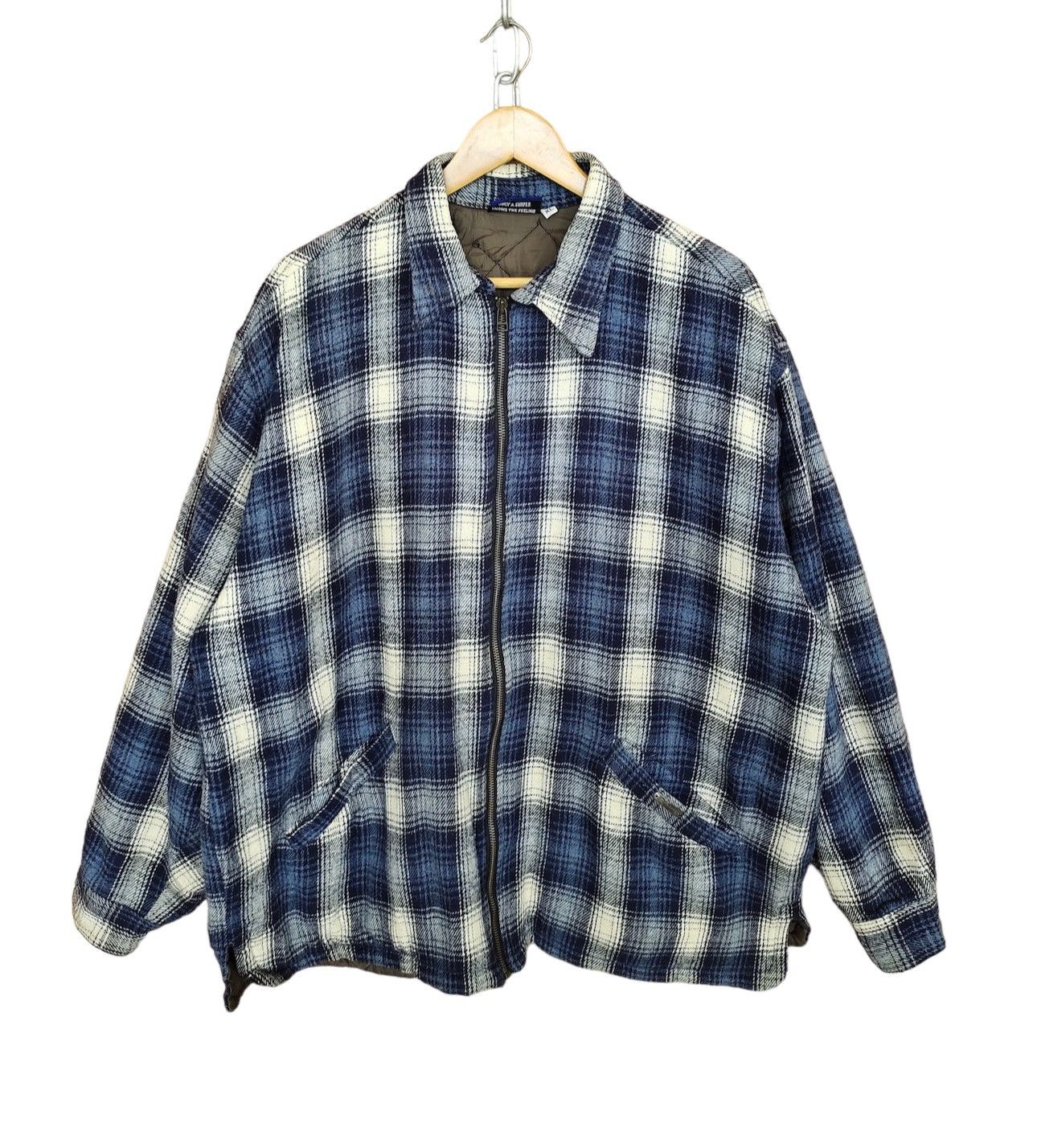 Vintage BILLABONG Checkered Plaid Quilted Work Shirt