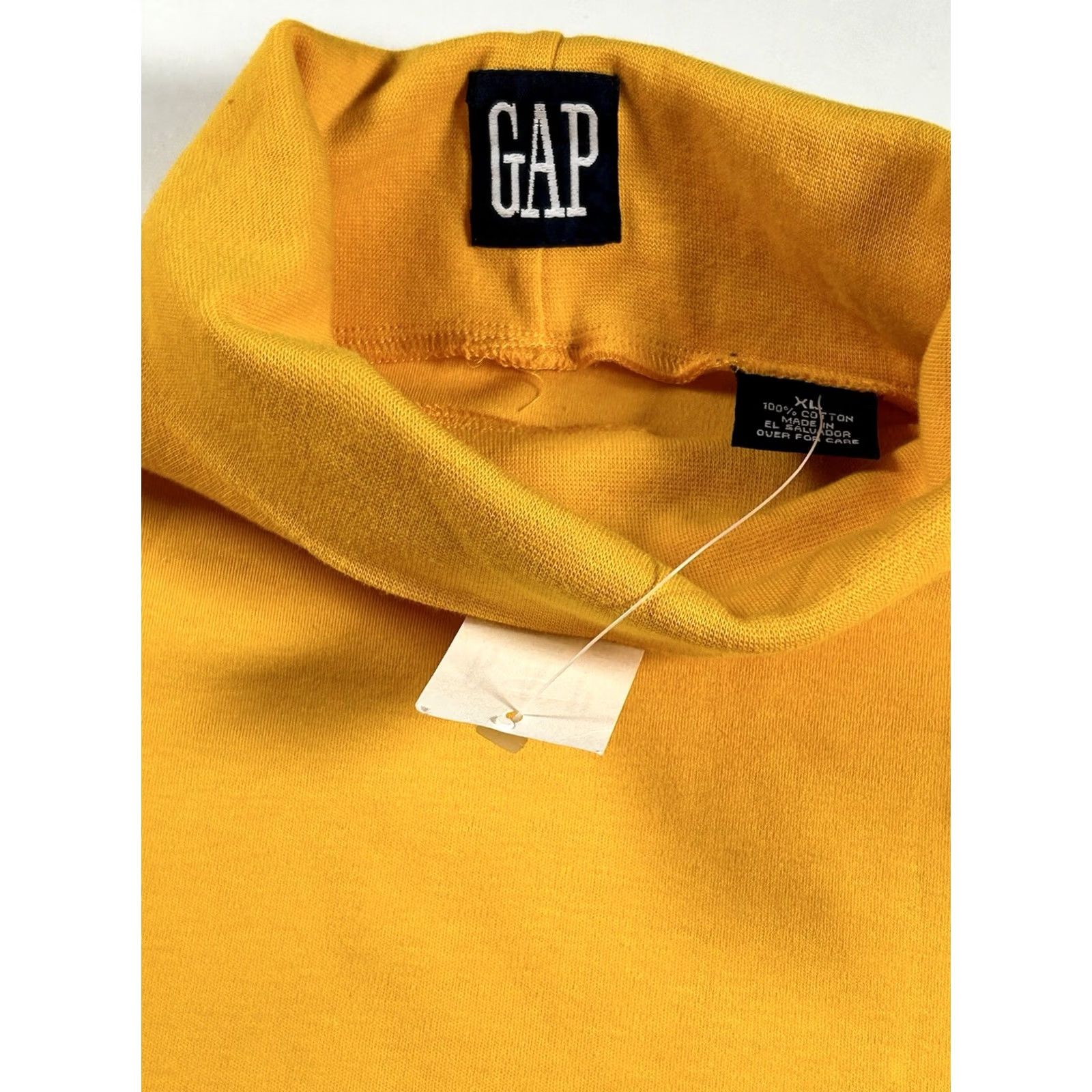 Gap VINTAGE GAP Turtleneck Shirt Golden Yellow Men’s XL Long Sleeve 90s Size US XL / EU 56 / 4 - 3 Thumbnail