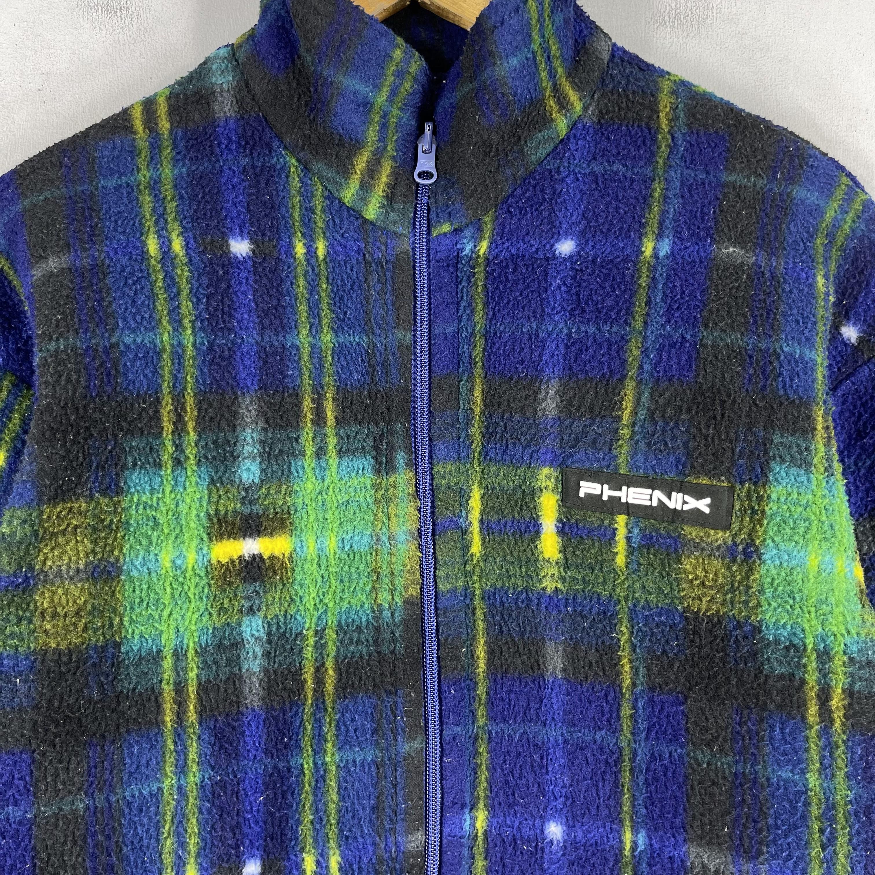 Phenix × Vintage Vintage 90's PHENIX Polartec Plaid Tartan Fleece Jacket Size US M / EU 48-50 / 2 - 2 Thumbnail