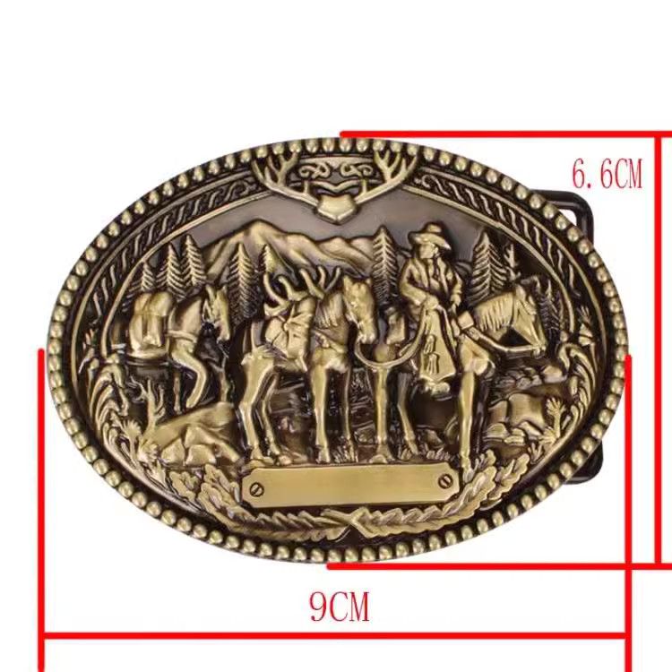 Designer Dark Vintage Belt Riveted Belts Menswear Accessories Size ONE SIZE - 4 Thumbnail