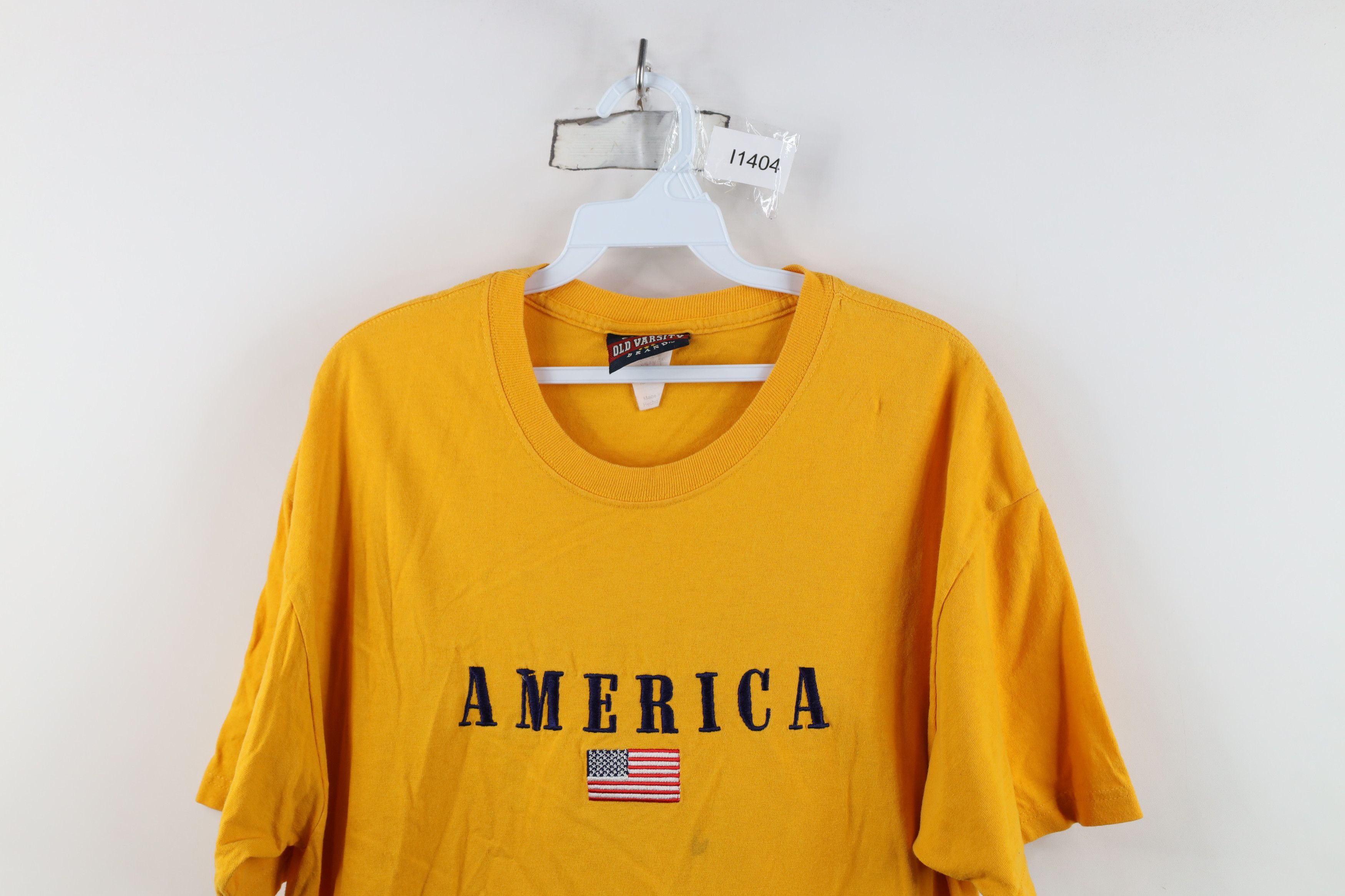 Vintage Vintage 90s Y2K Streetwear Spell America USA Flag T-Shirt Size US L / EU 52-54 / 3 - 2 Thumbnail
