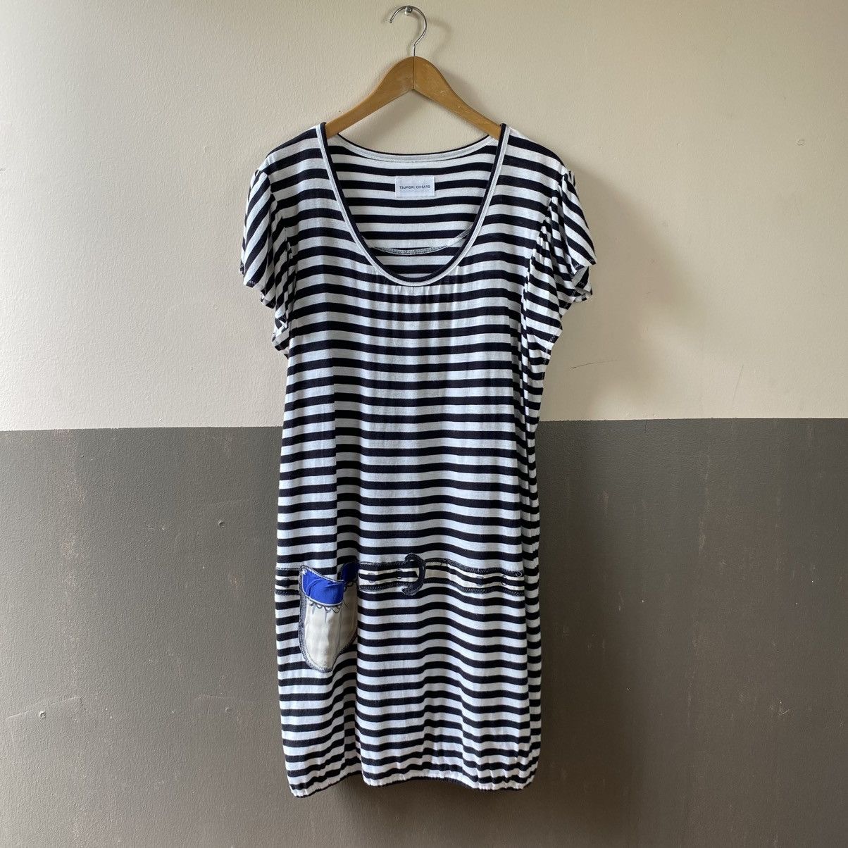 Tsumori Chisato Tsumori Chisato Striped Casual Dress with Contrast Pocket Size XS / US 0-2 / IT 36-38 - 1 Thumbnail