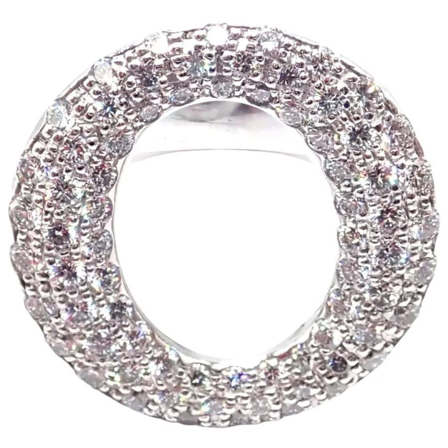 Tiffany & Co. Tiffany & Co Elsa Peretti Sevillana Platinum Diamond O Ring Size ONE SIZE - 1 Thumbnail