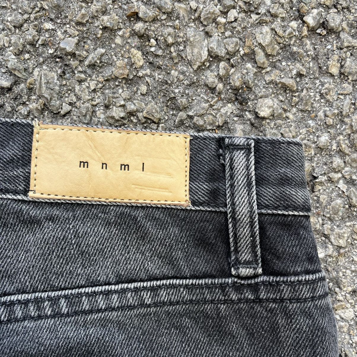 MNML MNML Flare Black Denim Jeans Size US 28 / EU 44 - 11 Thumbnail