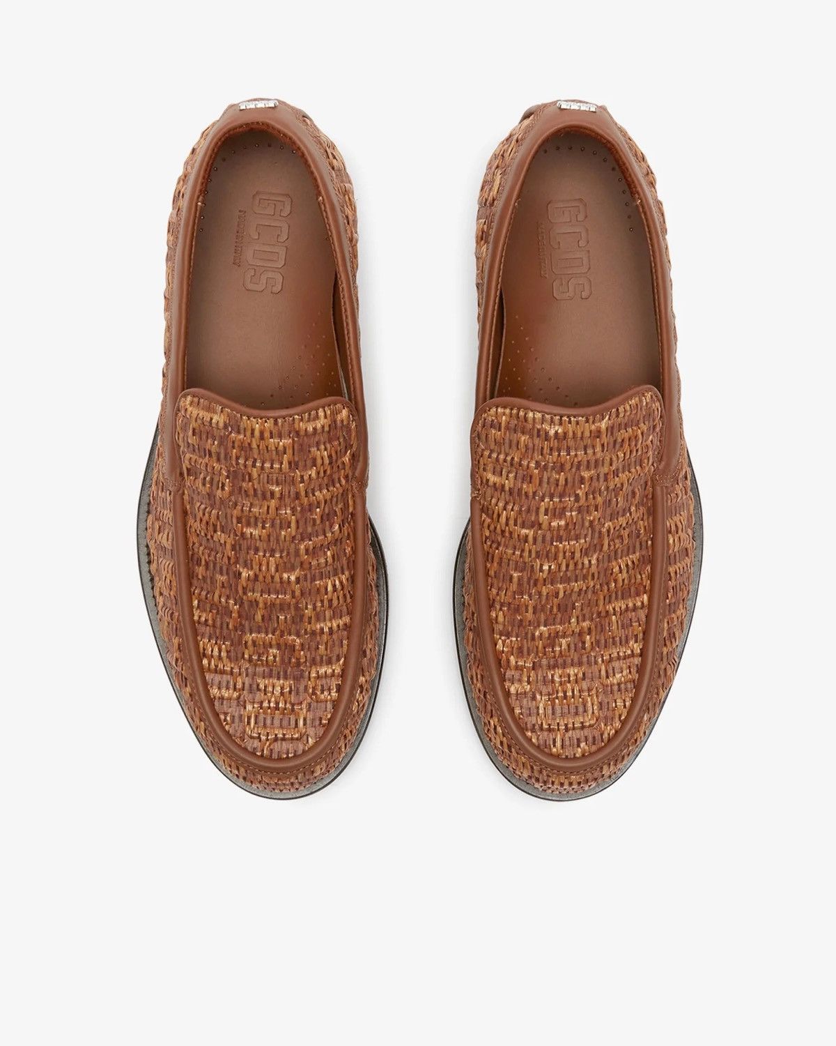 GCDS !DS! SS24 GCDS Monogram Rafia Brown Loafers Size US 11 / EU 44 - 3 Thumbnail