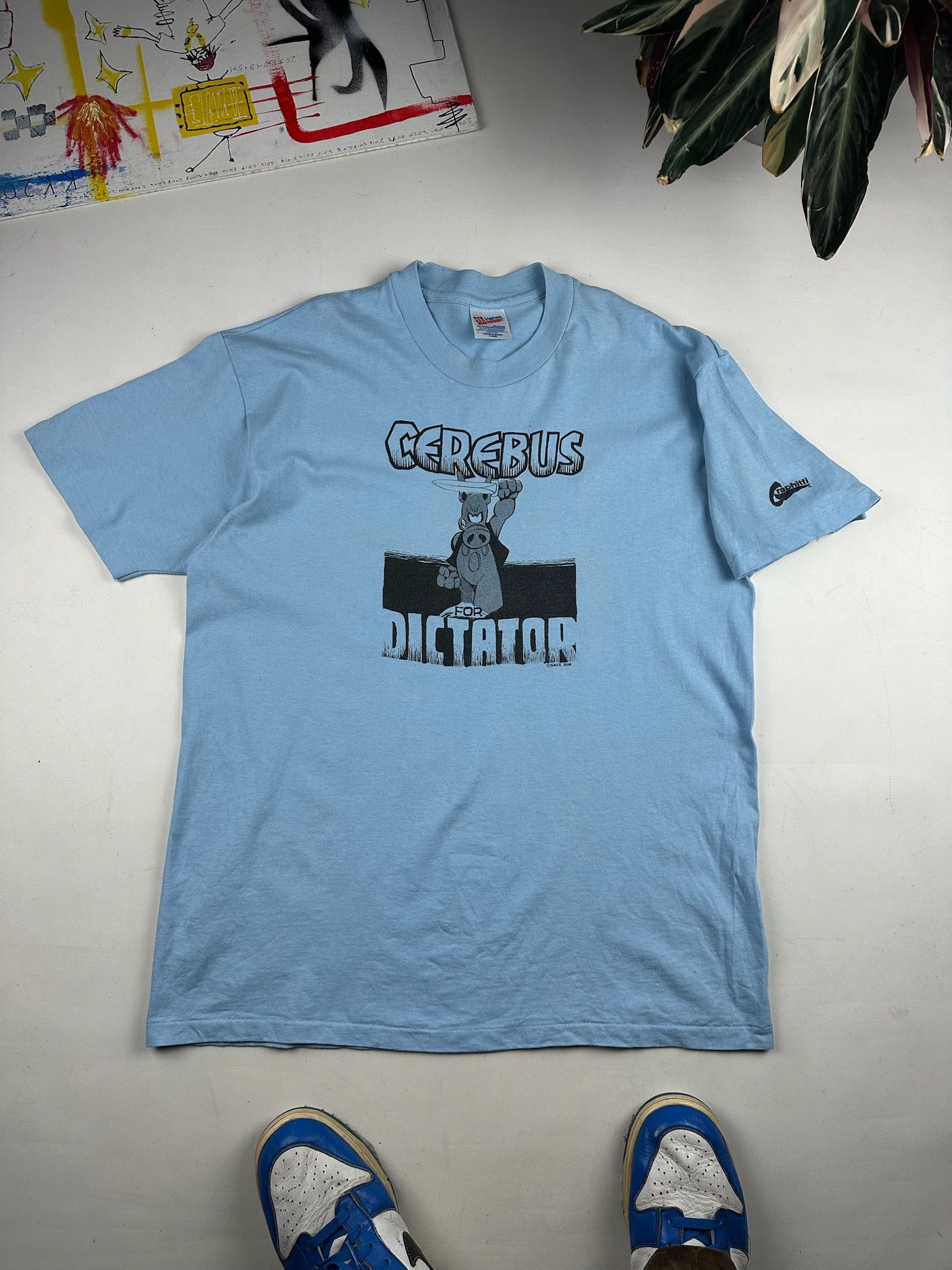 DC Comics Vintage 90s Cerebus Graphitti comics marvel dc T-Shirt Size US XL / EU 56 / 4 - 1 Thumbnail