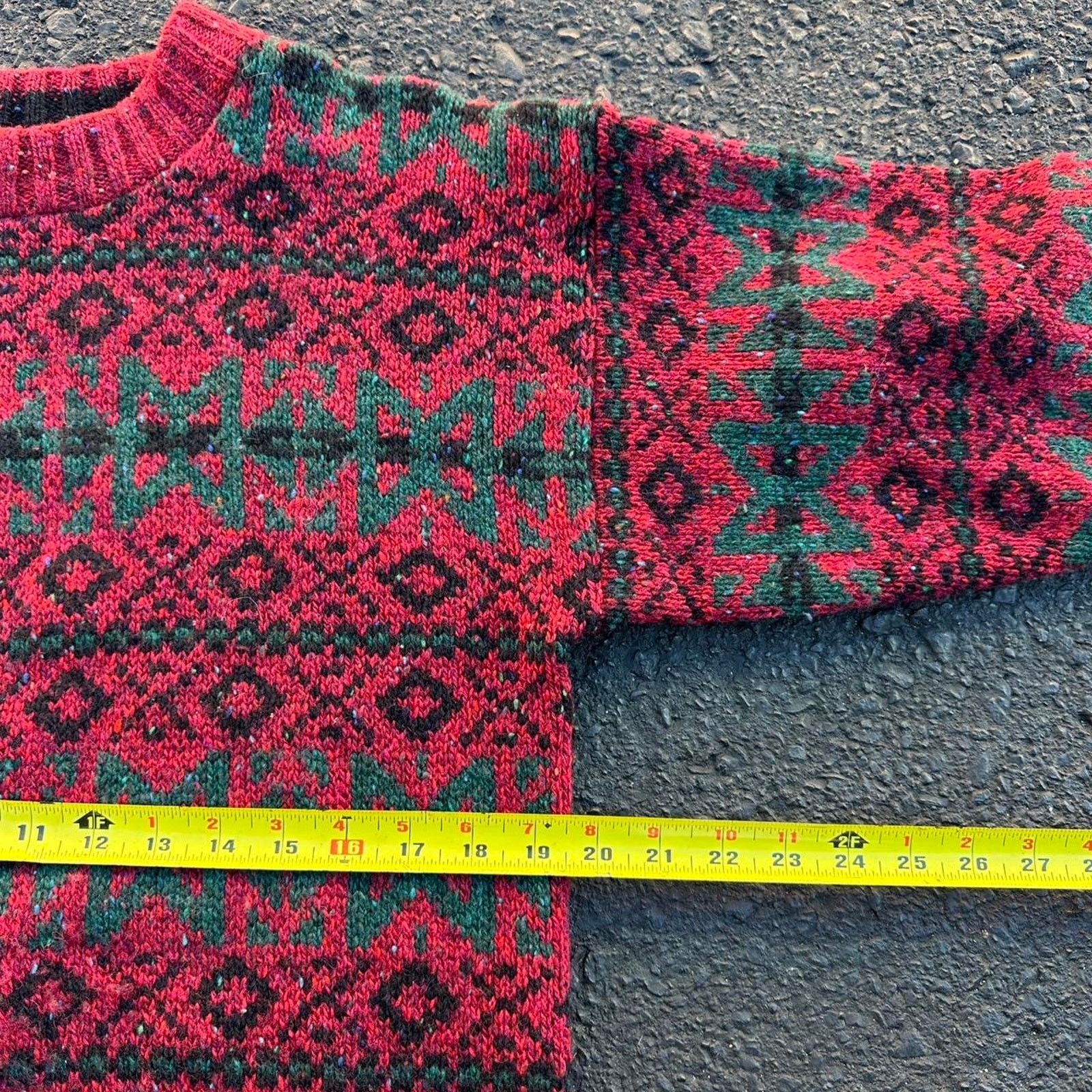 Other × Vintage Vintage Knit Wool Red Sweater Size US S / EU 44-46 / 1 - 4 Thumbnail