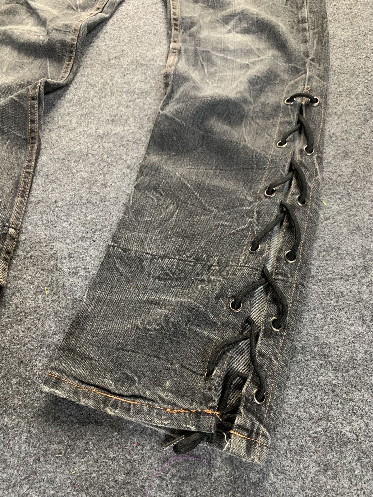 If Six Was Nine × Japanese Brand × Le Grande Bleu (L.G.B.) Lace up nylaus double waist pant vkei style japanese brand Size US 30 / EU 46 - 8 Thumbnail