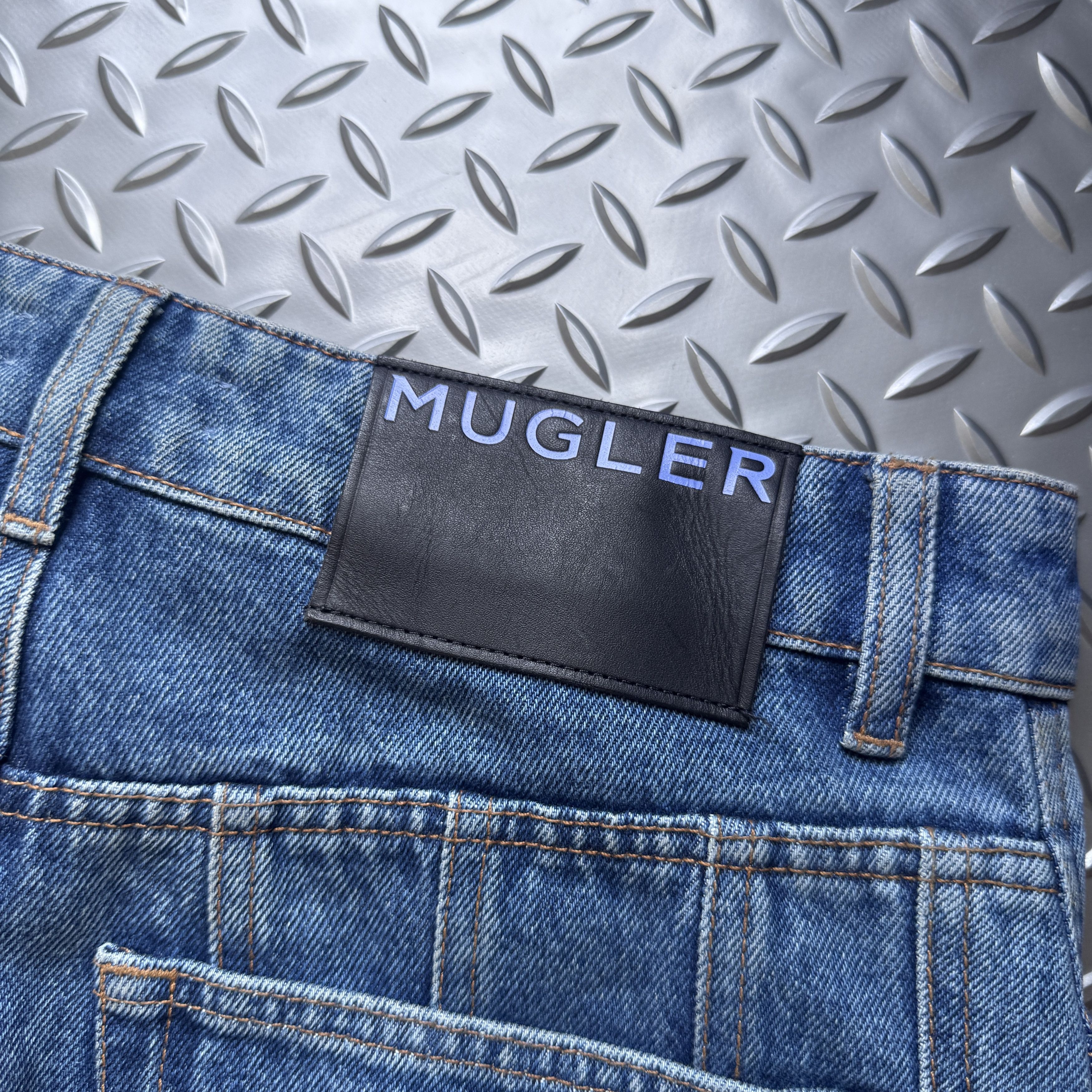 Mugler Mugler Multi Panel Spiral Seam Denim Jeans Size US 29 - 12 Thumbnail