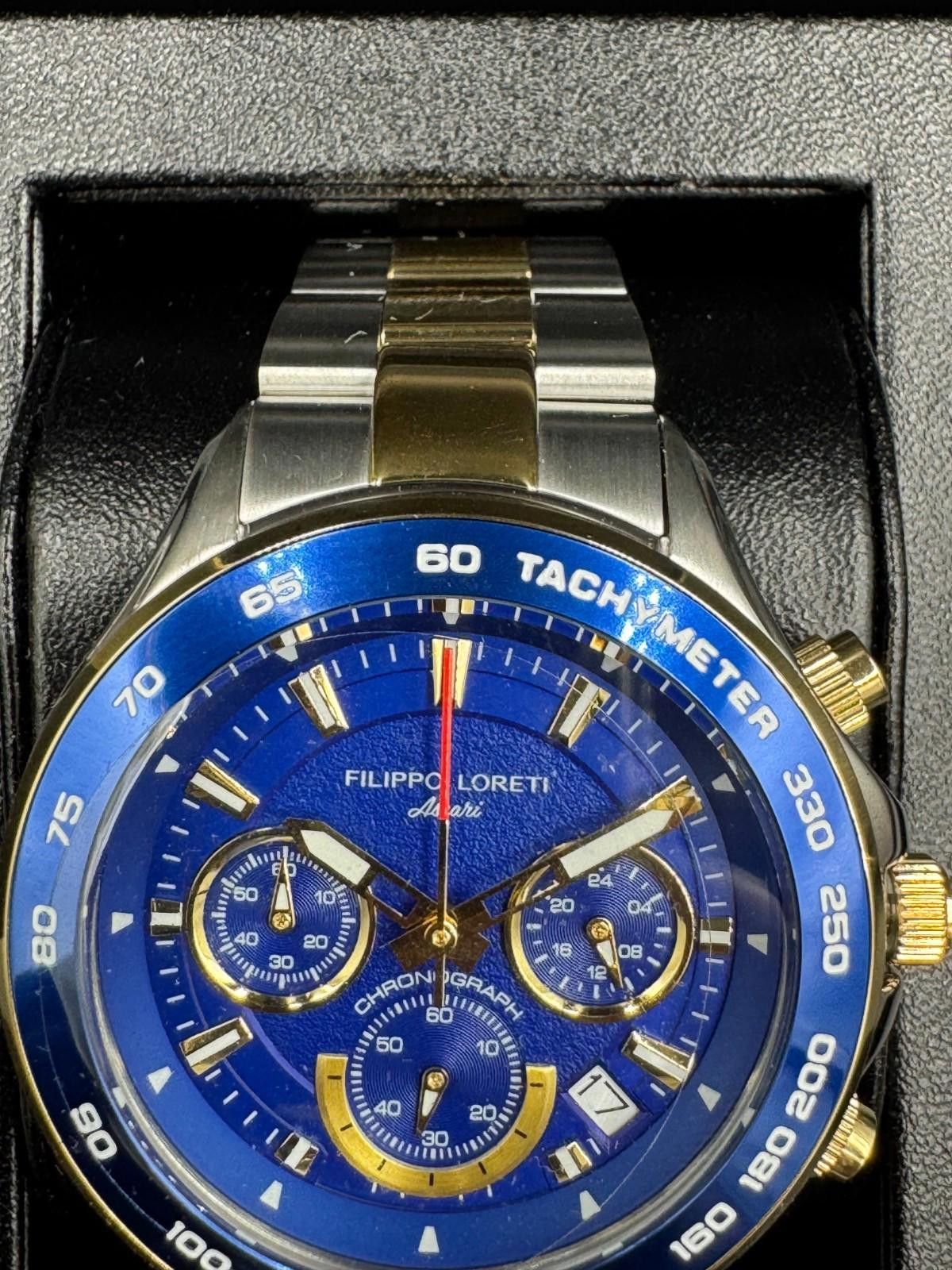 Other Filippo Loreti Ascari Monza Two Tone Blue Gold Steel Chronog Size ONE SIZE - 8 Thumbnail
