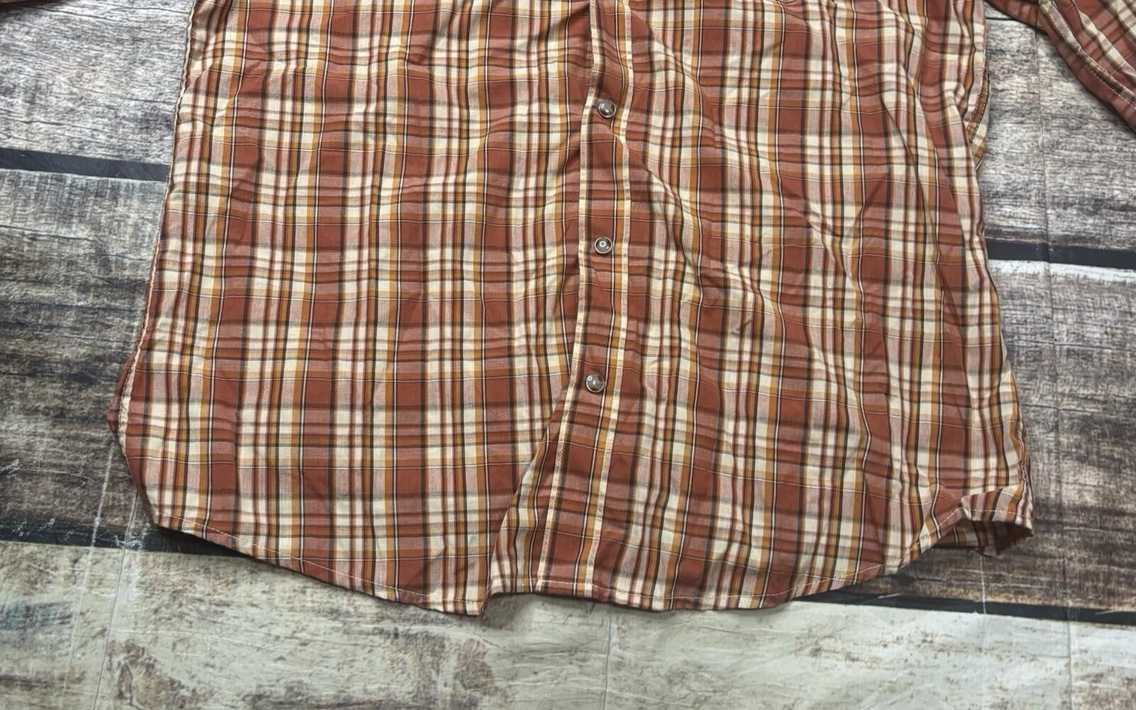 Levi's Levis Shirt Mens Medium Pearl Snap Button Check Plaid Size US M / EU 48-50 / 2 - 5 Thumbnail