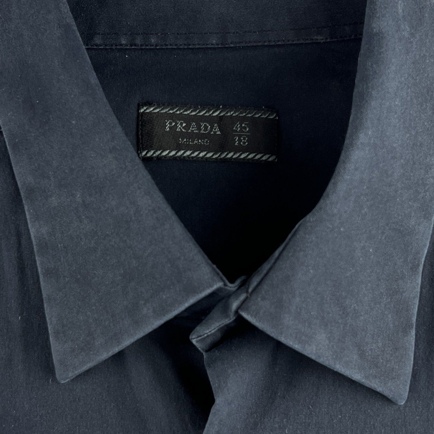 Prada Prada Dark Blue Dress Shirt Size US M / EU 48-50 / 2 - 4 Thumbnail