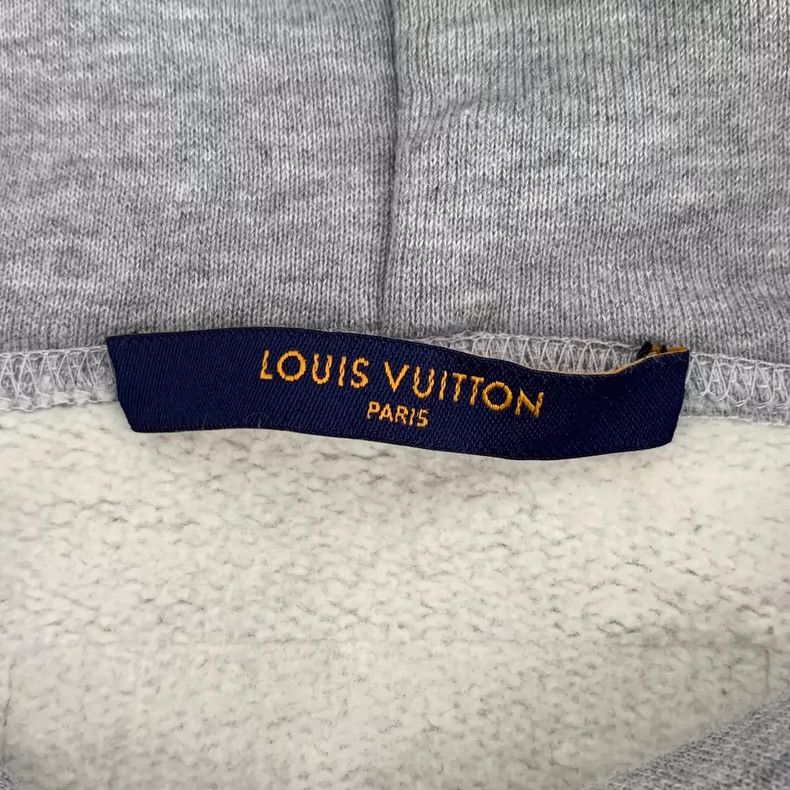 Louis Vuitton Louis Vuitton Grey letter-flocked cotton hooded drawstring Size US M / EU 48-50 / 2 - 5 Thumbnail