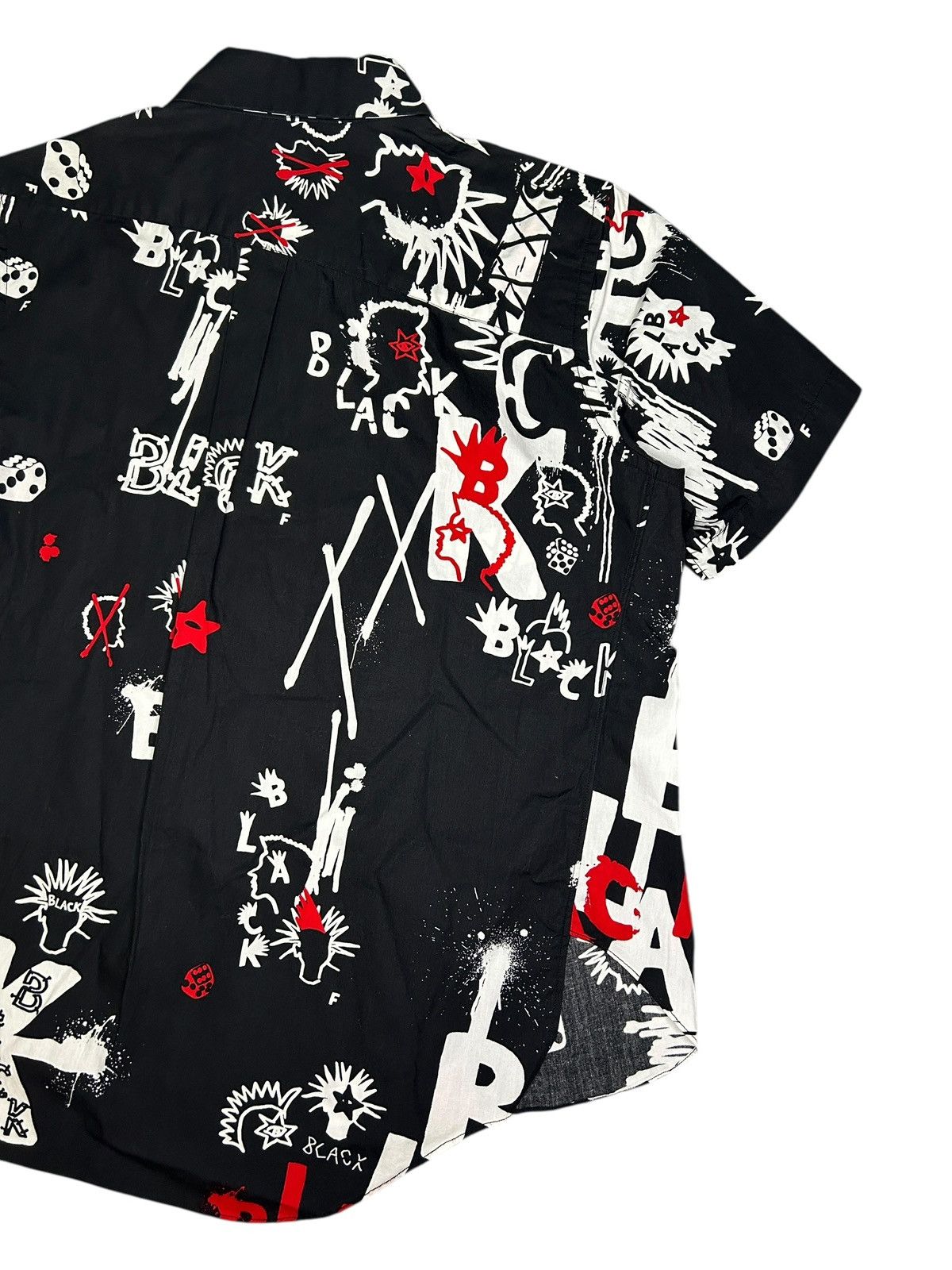 Comme des Garcons Black F/W 15 Asymmetric Printed Shirt Size US XS / EU 42 / 0 - 6 Thumbnail