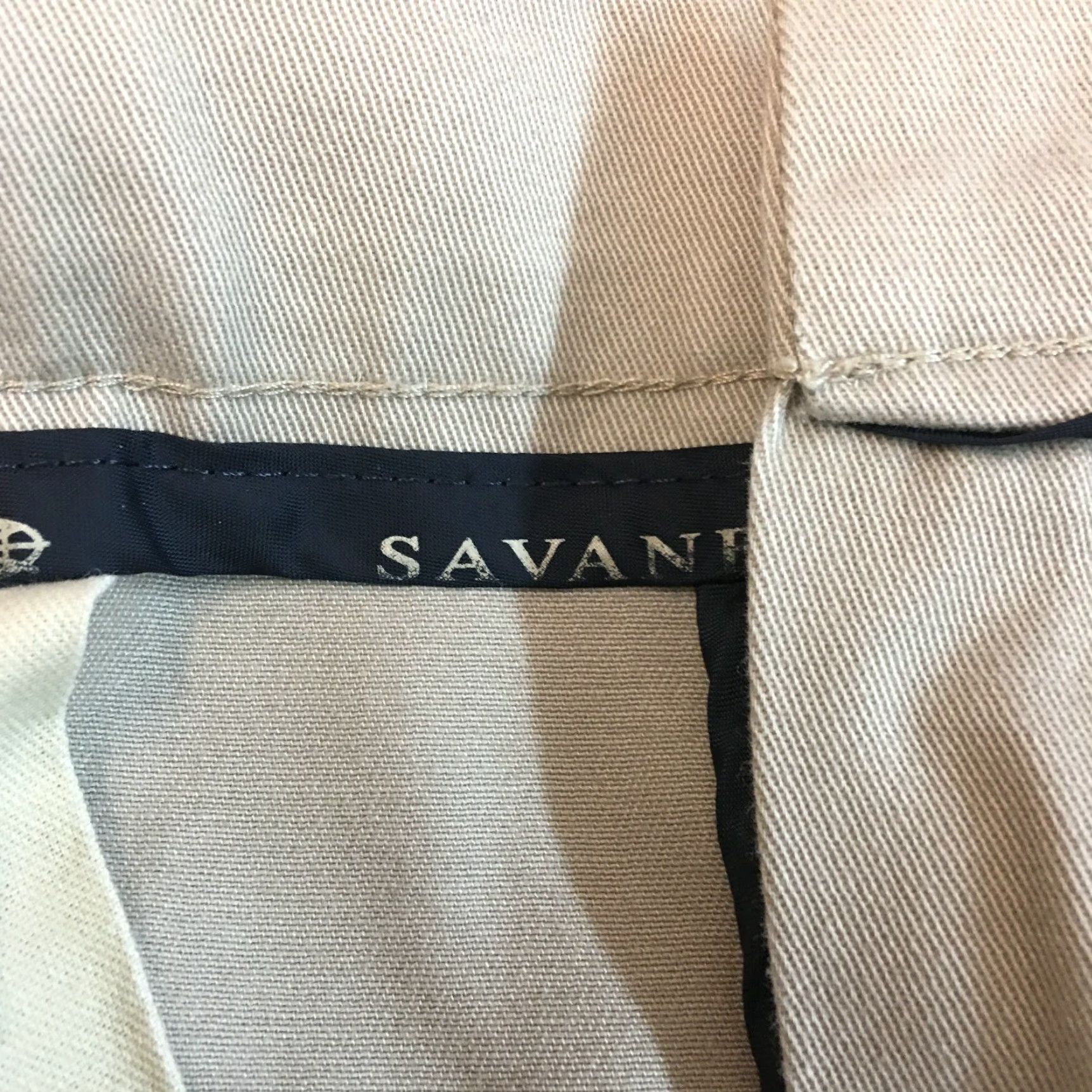 Savane Savane Men's Flat Front High Rise Beige Dress Pants Size 40x32 - Regular Fit, 4 Pocket, Comfort, Machine Washable Size US 40 / EU 56 - 7 Thumbnail