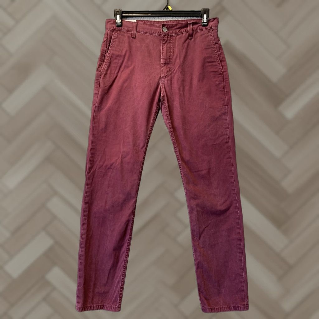 Levi's LEVI'S Chino Pants Mens Size 32x32 Red Cotton Slim Fit Straight Leg Size US 32 / EU 48 - 1 Thumbnail