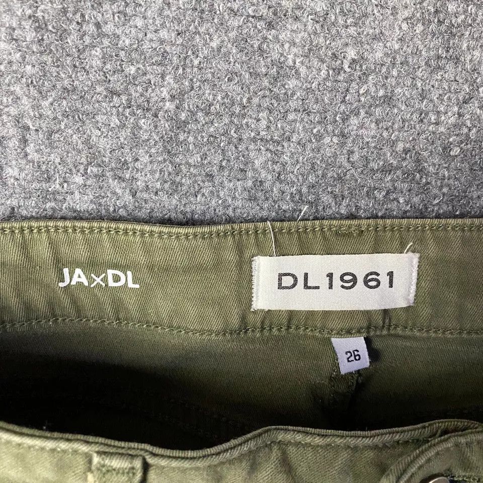 DL1961 DL1961 Jeans Women's 26 Green Drop Crotch Tapered Cotton Size 26" / US 2 / IT 38 - 7 Thumbnail