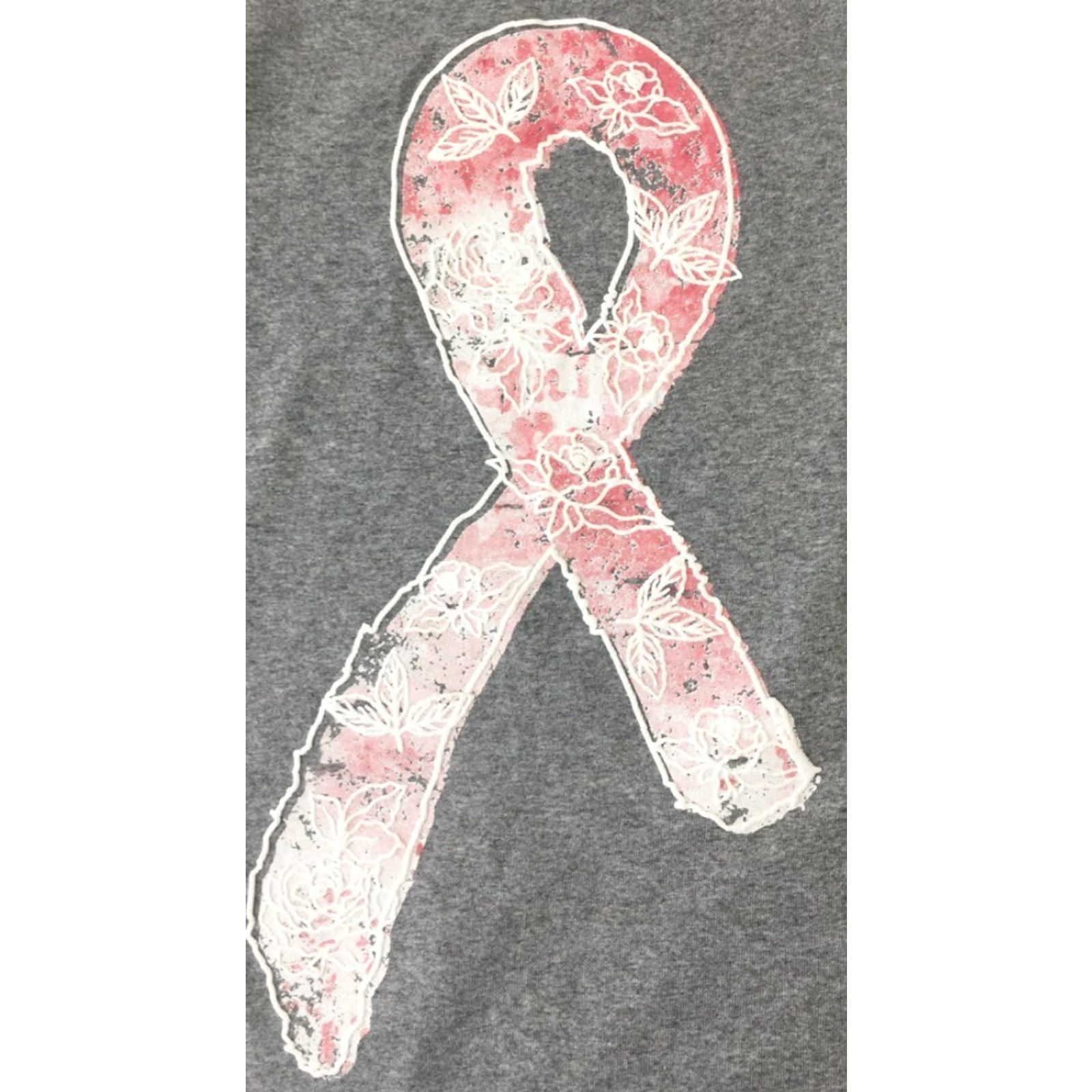 Olive Live Breathe Fight Womens Tank Top Gray Heathered Pink Ribbon XL New Size XL / US 12-14 / IT 48-50 - 2 Thumbnail