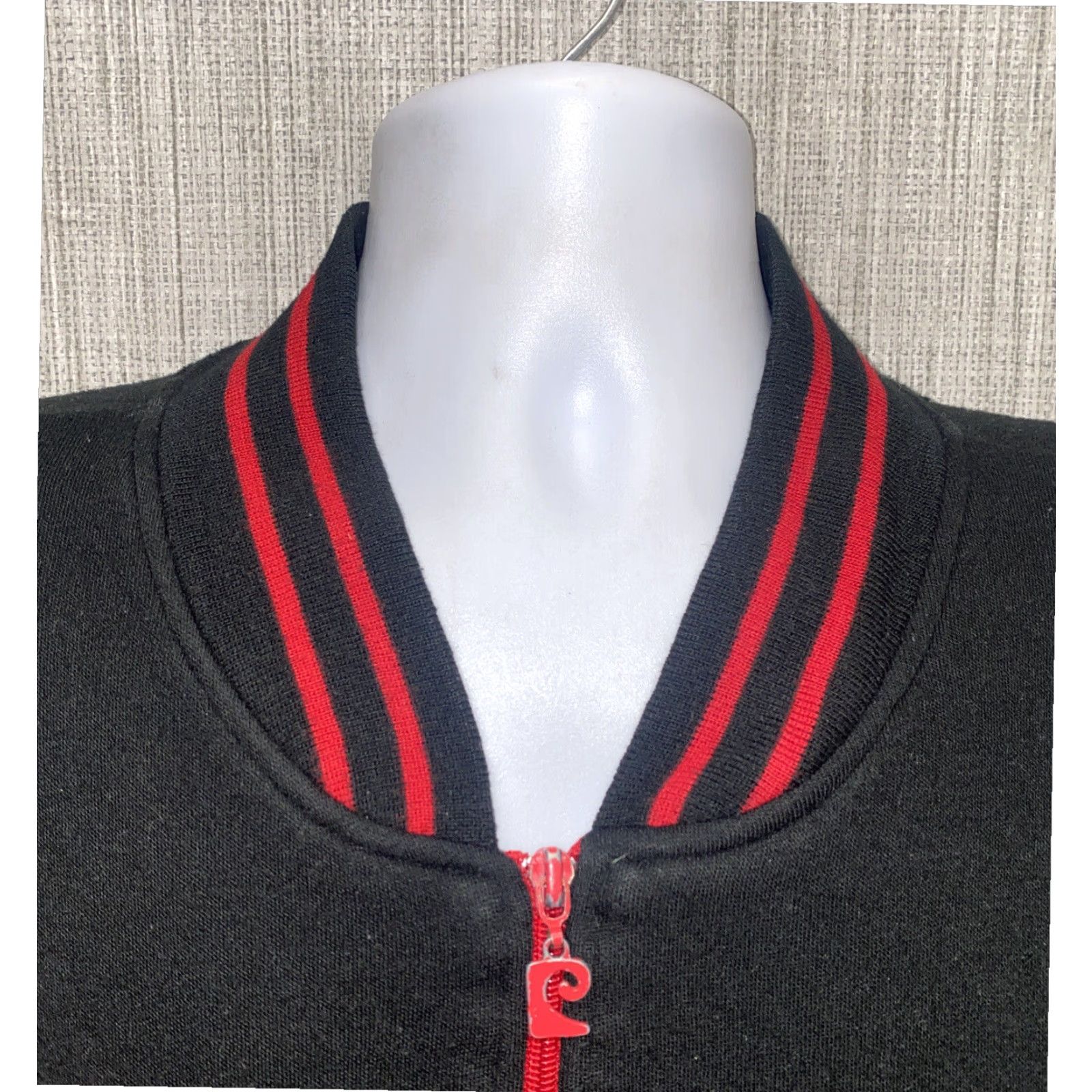 Pierre Cardin Pierre Cardin Mens Full Zip Acrylic Jacket Size Large Red Black Size US L / EU 52-54 / 3 - 3 Thumbnail