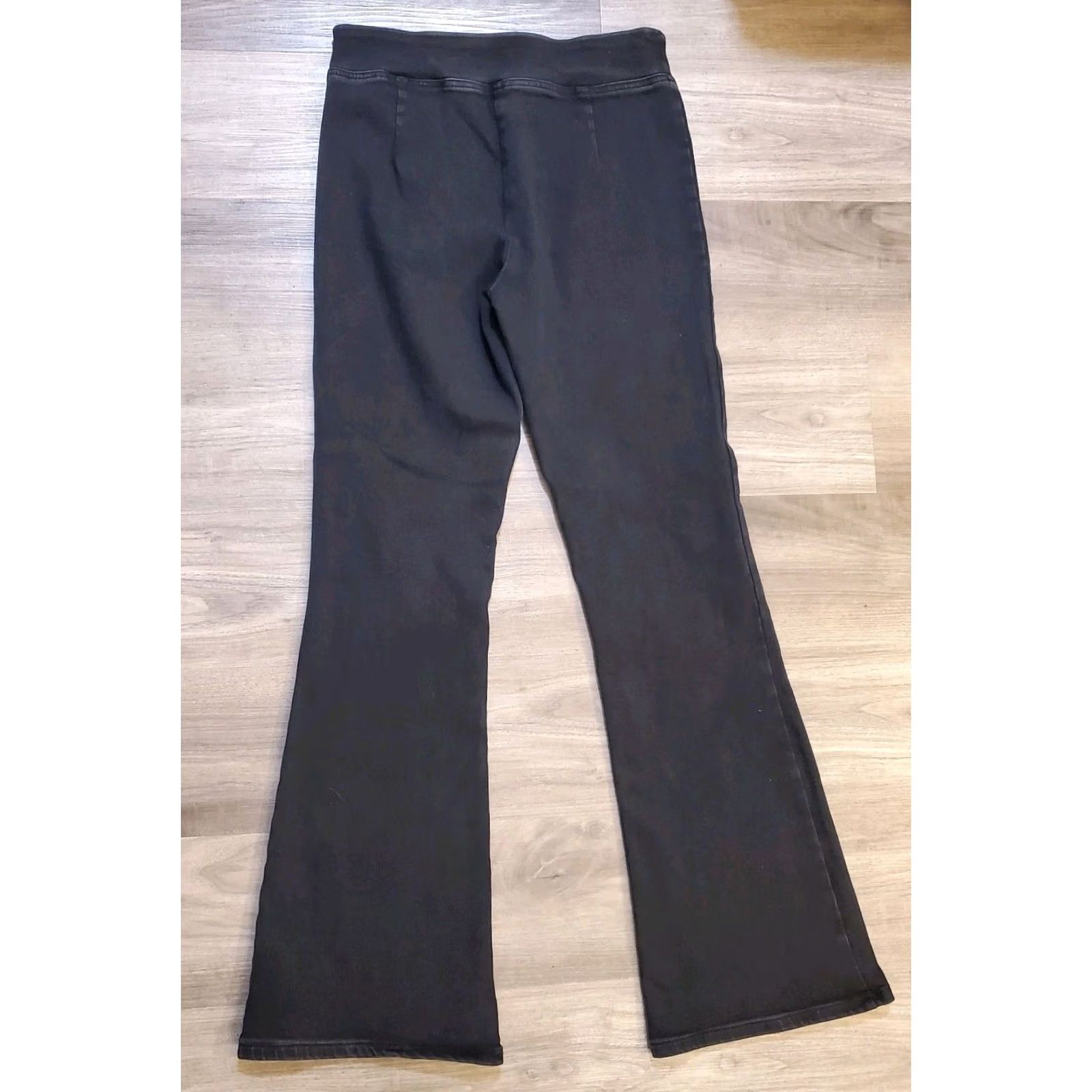 Vintage American Tall Chloe Pull-On Flare Jeans Womens Black Large Hippie Bohemian Size 36" / US 14 / IT 50 - 2 Thumbnail