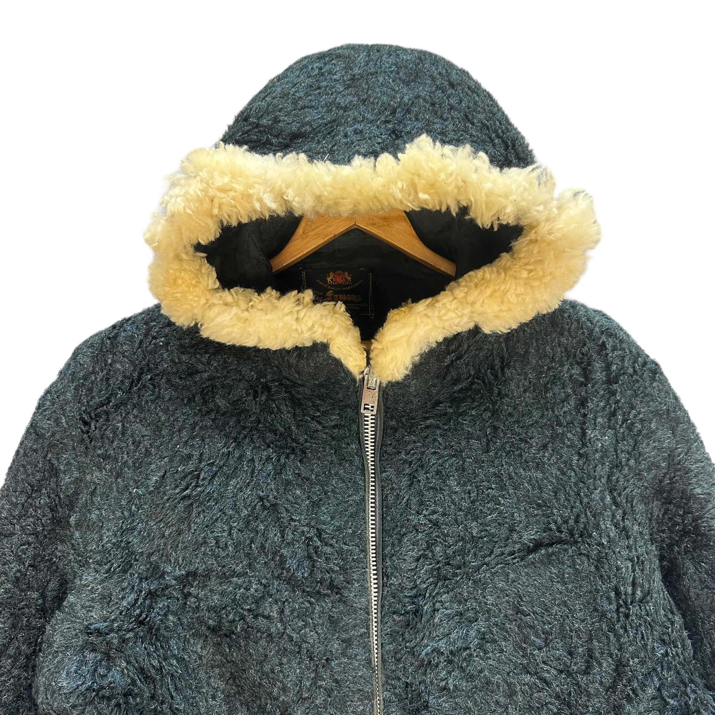 Vintage Vintage Fur Hoodie Jacket by Famous Montreal #A15-0358 Size US L / EU 52-54 / 3 - 2 Thumbnail