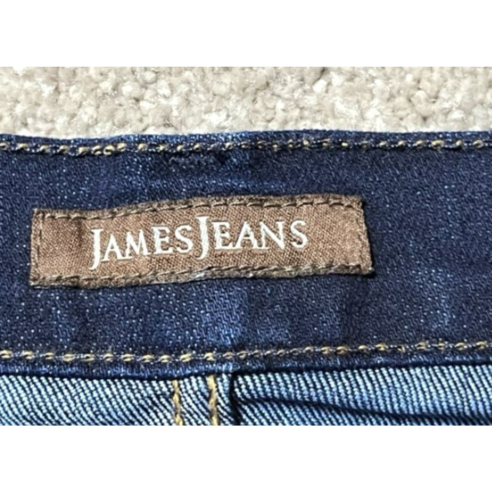 Denime James Jeans Womens 29 Hector Low Rise Bootcut Dark Wash Denim Stretch Blue Jeans Size 29" - 6 Thumbnail