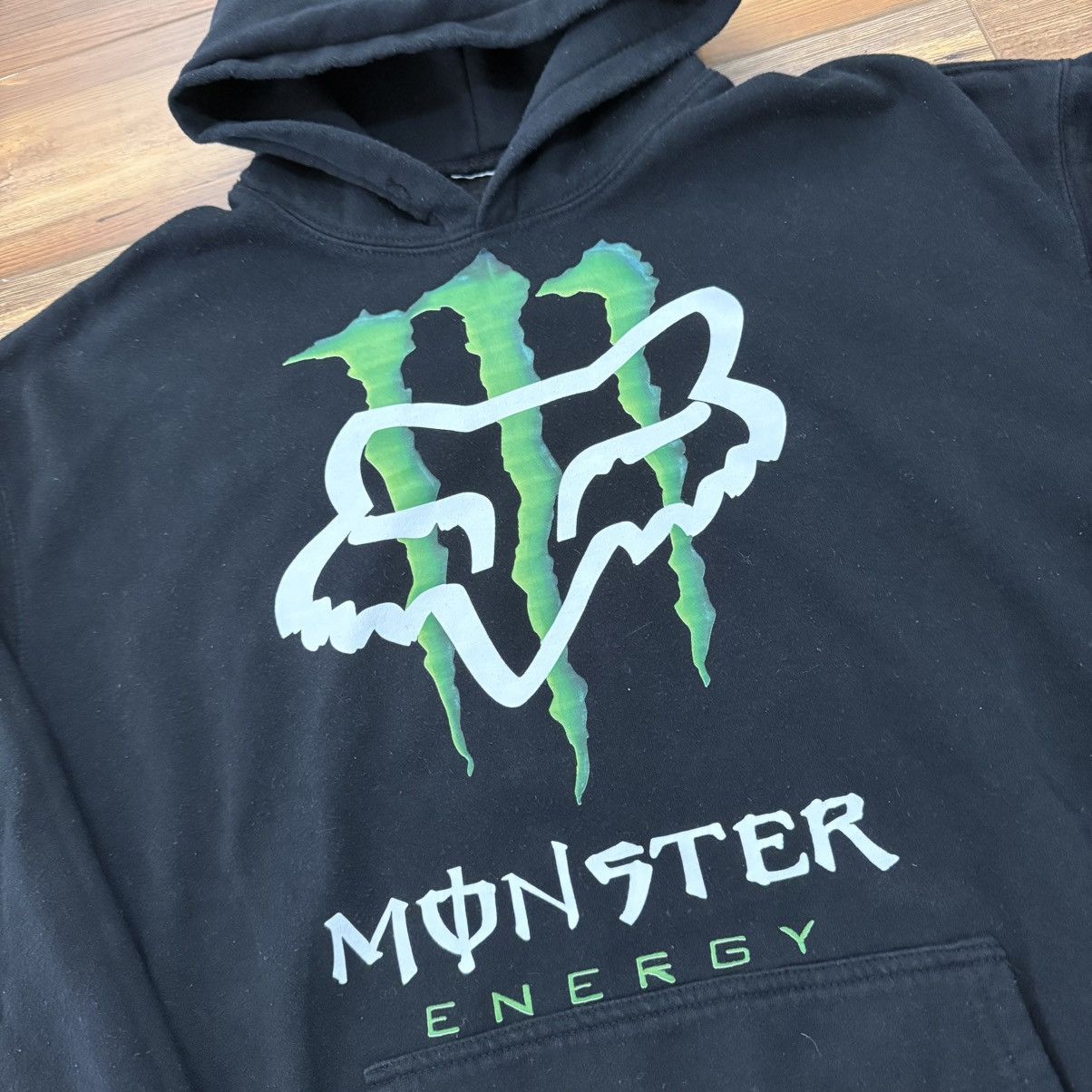 Fox Racing Monster Energy Fox Racing Black Pullover Hoodie Sweatshirt Size US L / EU 52-54 / 3 - 3 Thumbnail