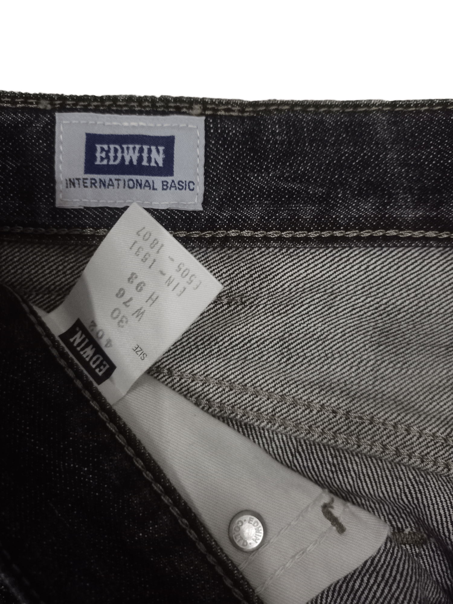 Edwin × Japanese Brand Vintage Japanese Edwin 402 Straight Leg Washed Black Jeans Size US 30 / EU 46 - 13 Thumbnail