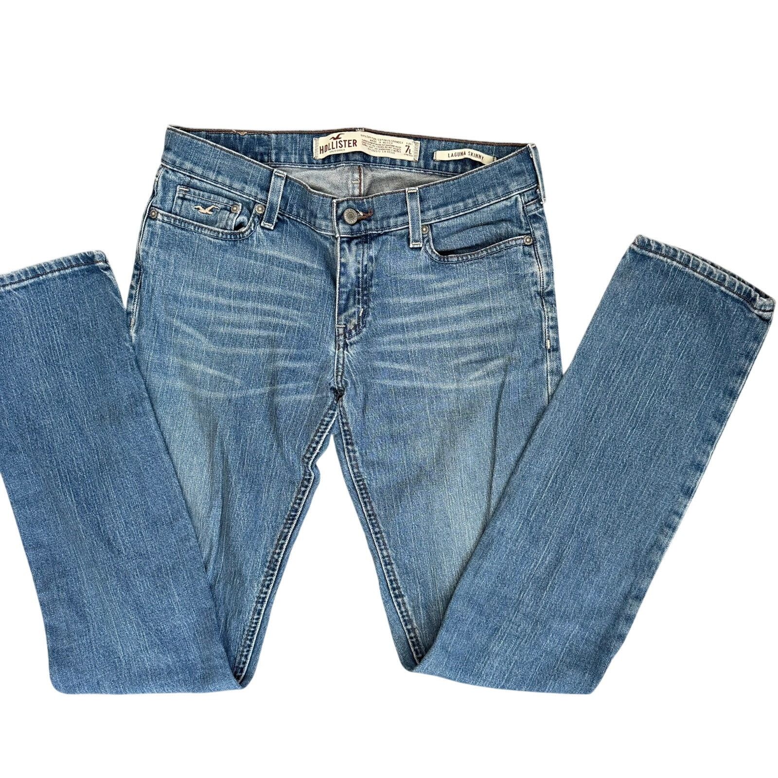 Hollister Hollister Laguna Skinny Light Wash Jeans 7L Size 28" / US 6 / IT 42 - 3 Thumbnail