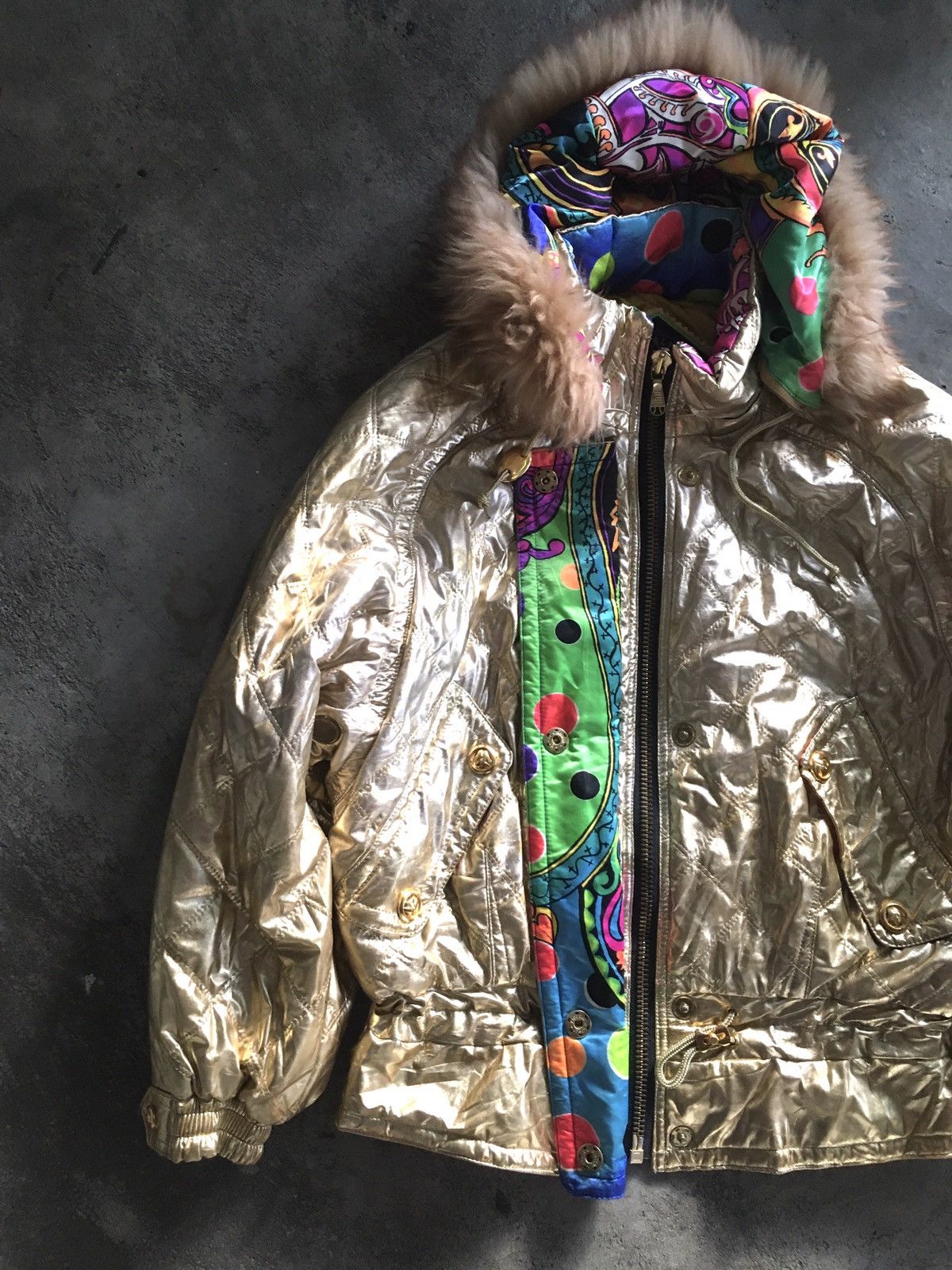 If Six Was Nine × Japanese Brand × Le Grande Bleu (L.G.B.) Elesse Racing project vintage fur jacket Size US L / EU 52-54 / 3 - 5 Thumbnail