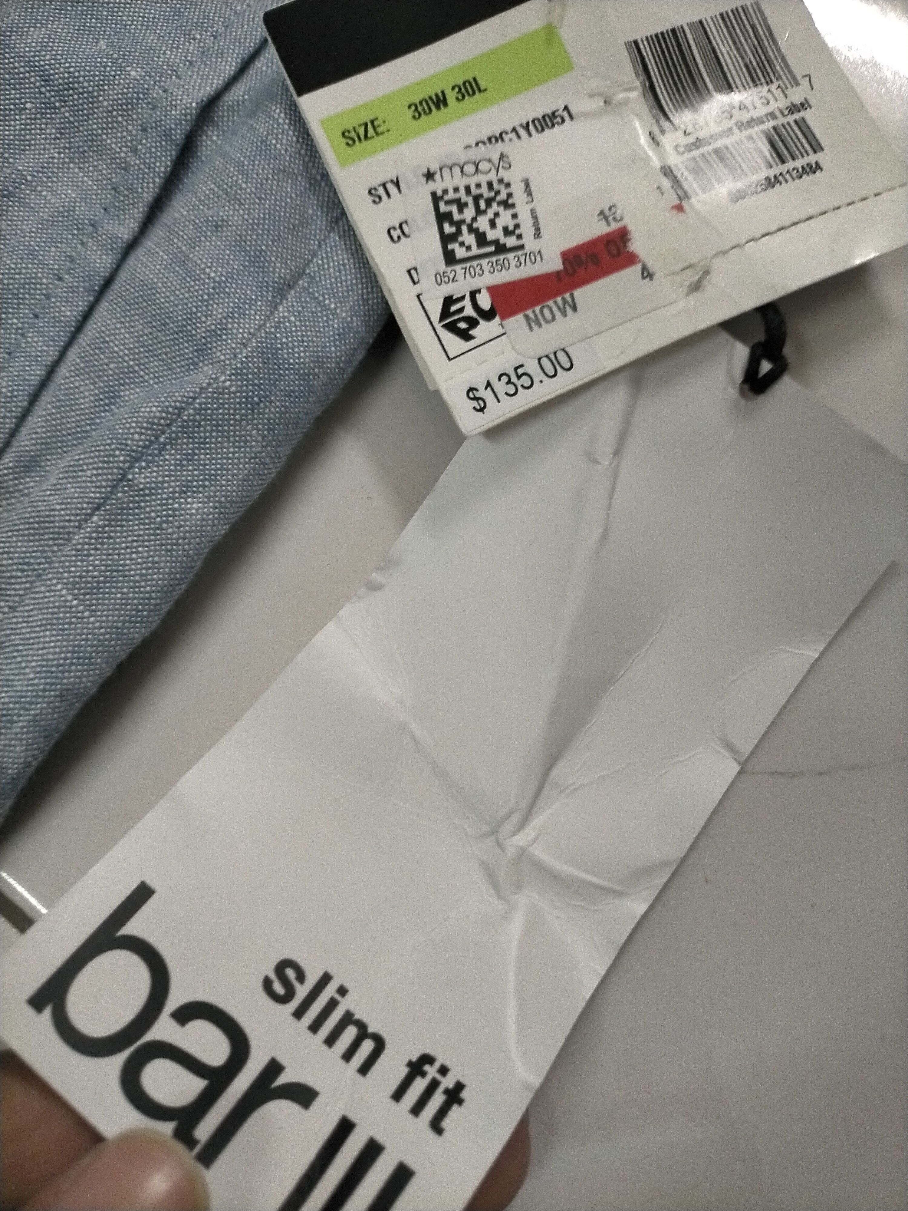 Bar III Bar lii Pants Deadstock $135 Size US 31 - 3 Thumbnail