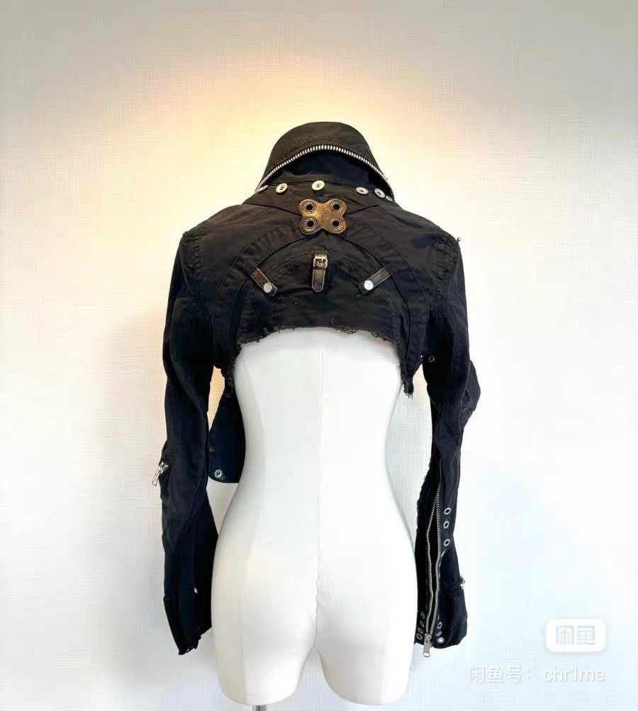 Le Grande Bleu (L.G.B.) LGB Black Utility Multipocket Cropped Jacket Bolero Size XS / US 0-2 / IT 36-38 - 4 Thumbnail