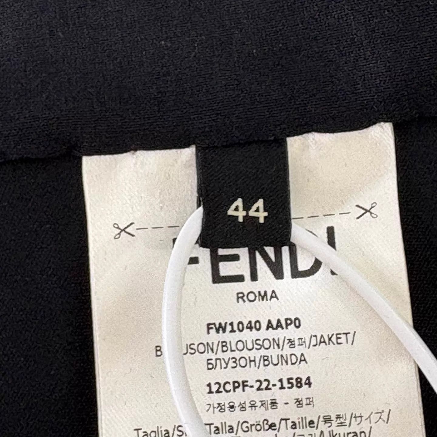 Fendi Fendi Black Allover Print FlockedVelvet Hooded Bomber 44 Size US S / EU 44-46 / 1 - 6 Thumbnail