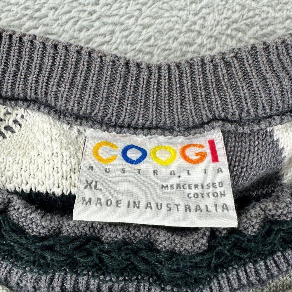 Coogi Vintage Coogi Men's Size XL Australia Grey Sweater 100% Cot Size US XL / EU 56 / 4 - 2 Thumbnail