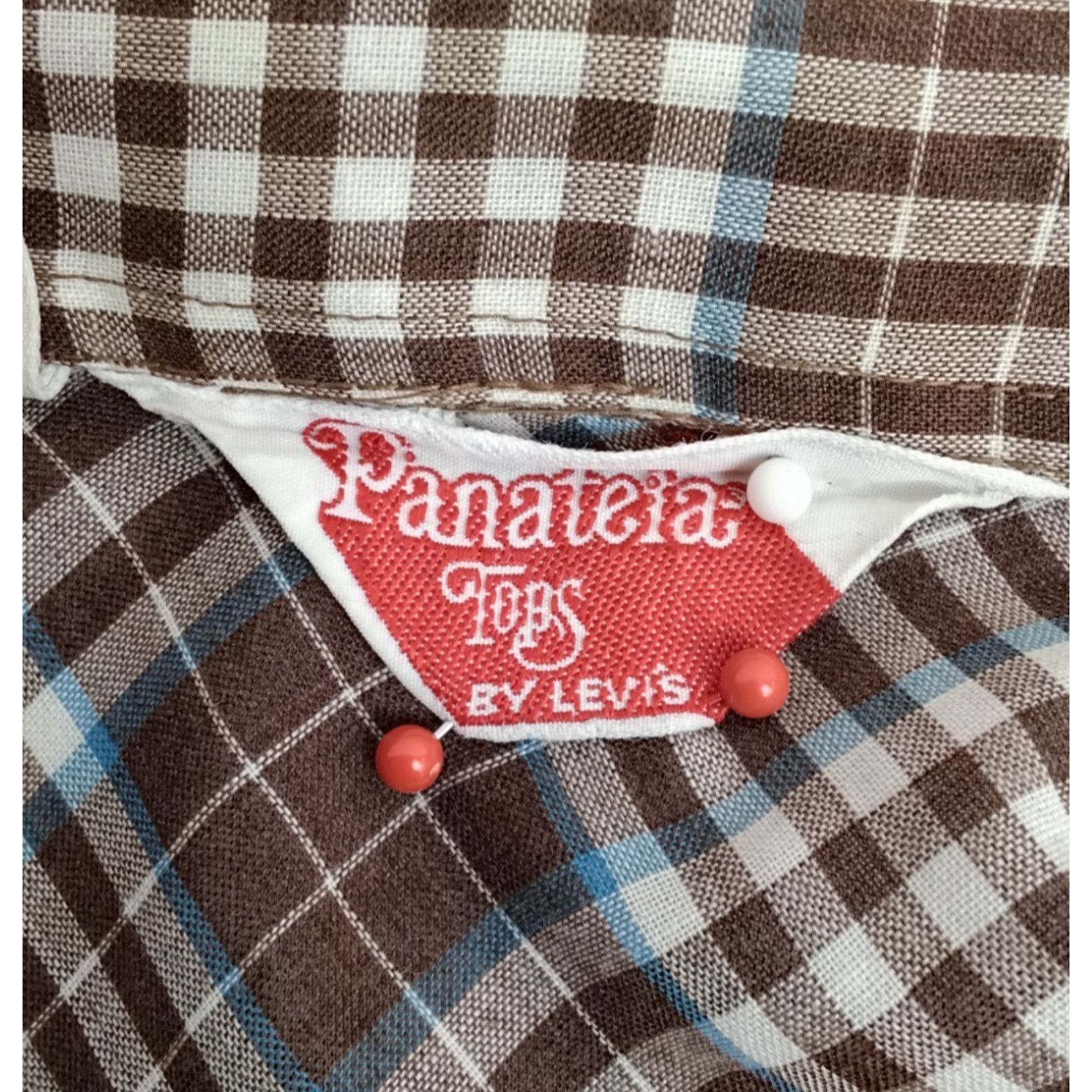 Levi's Levi's Panatella Shirt Men's M Brown/Blue Vintage 70s Big E Size US M / EU 48-50 / 2 - 6 Thumbnail