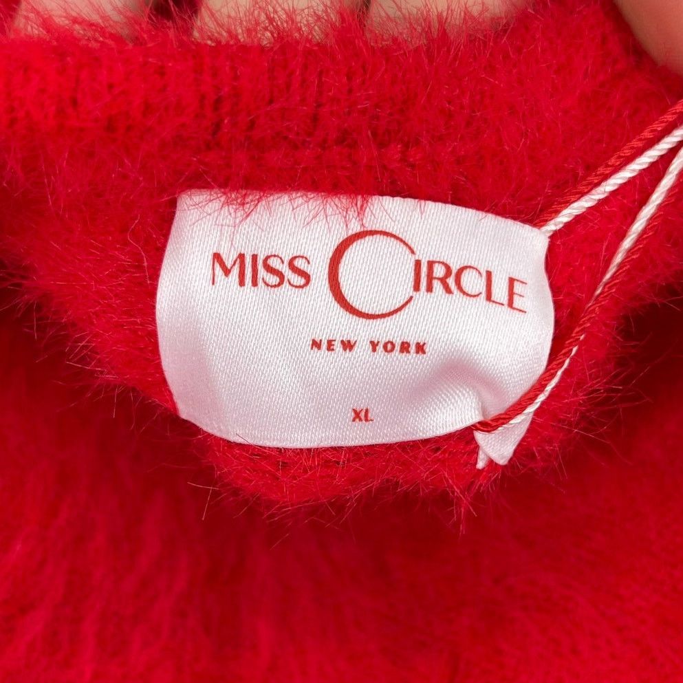 Other Miss Circle | NWT Keira Dress in Red Fuzzy Sweater Knit XL Size XL / US 12-14 / IT 48-50 - 4 Thumbnail