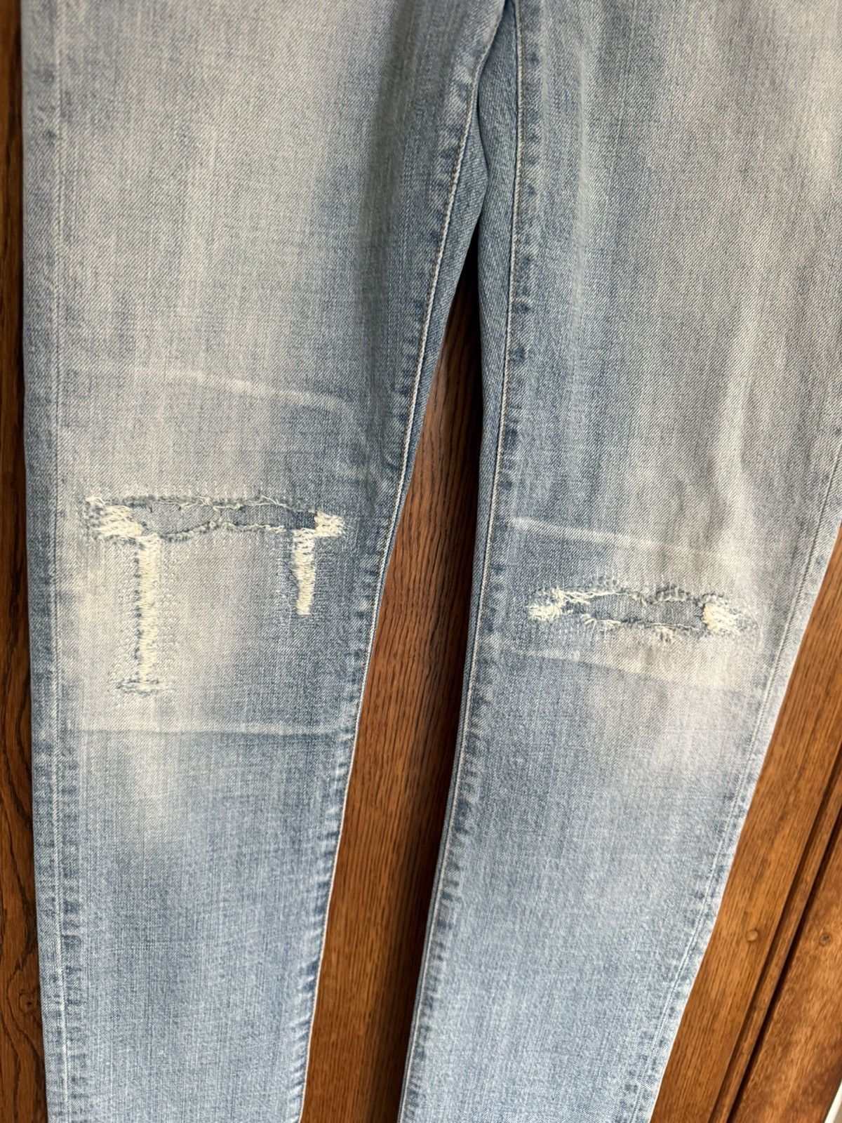 Saint Laurent Paris SS16 Saint Laurent knee rip trash jeans Hedi 29 D02 skinny Size US 29 - 11 Thumbnail