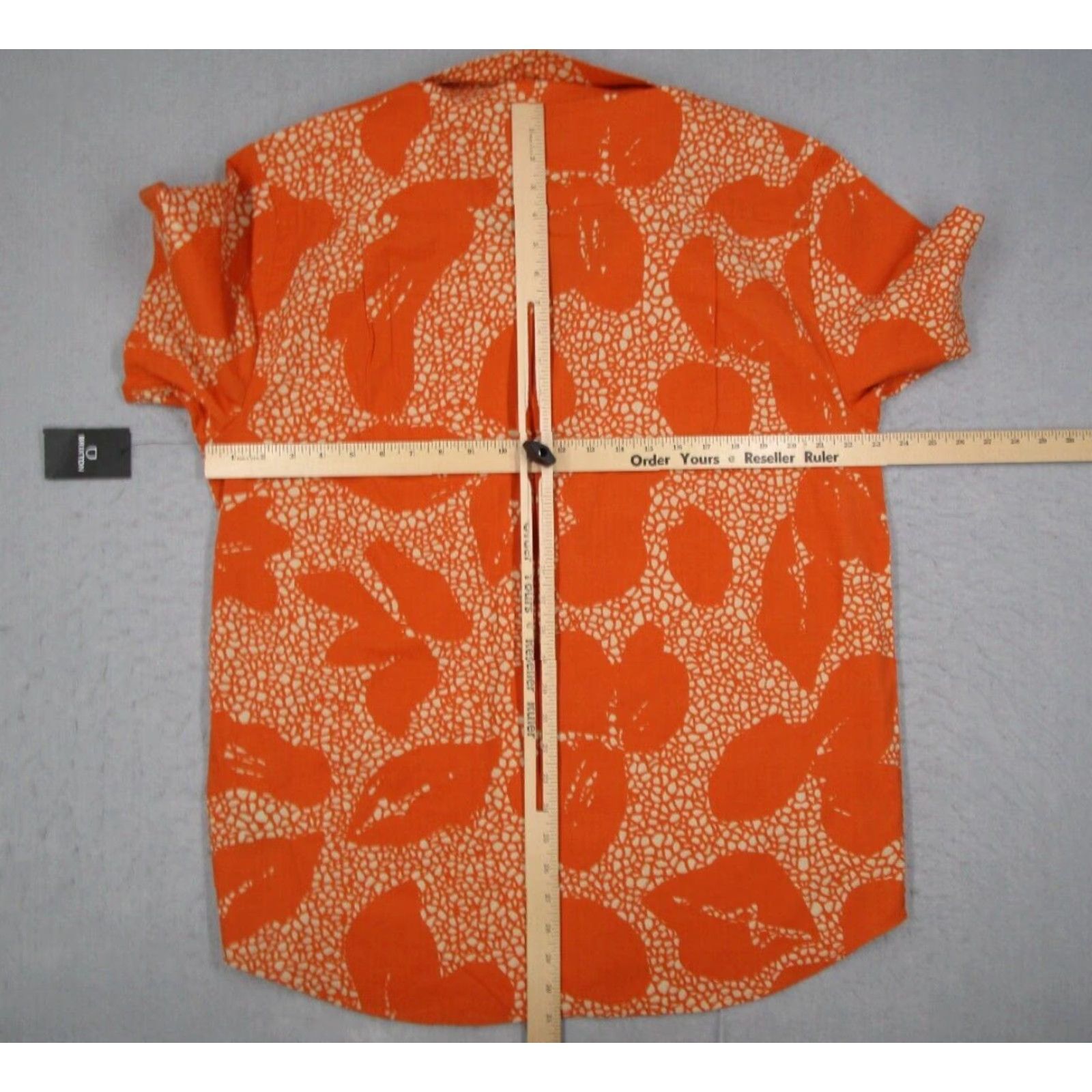Brixton Brixton Men's XL Orange Charter Print Short Sleeve Button-Up Shirt Size US XL / EU 56 / 4 - 6 Thumbnail