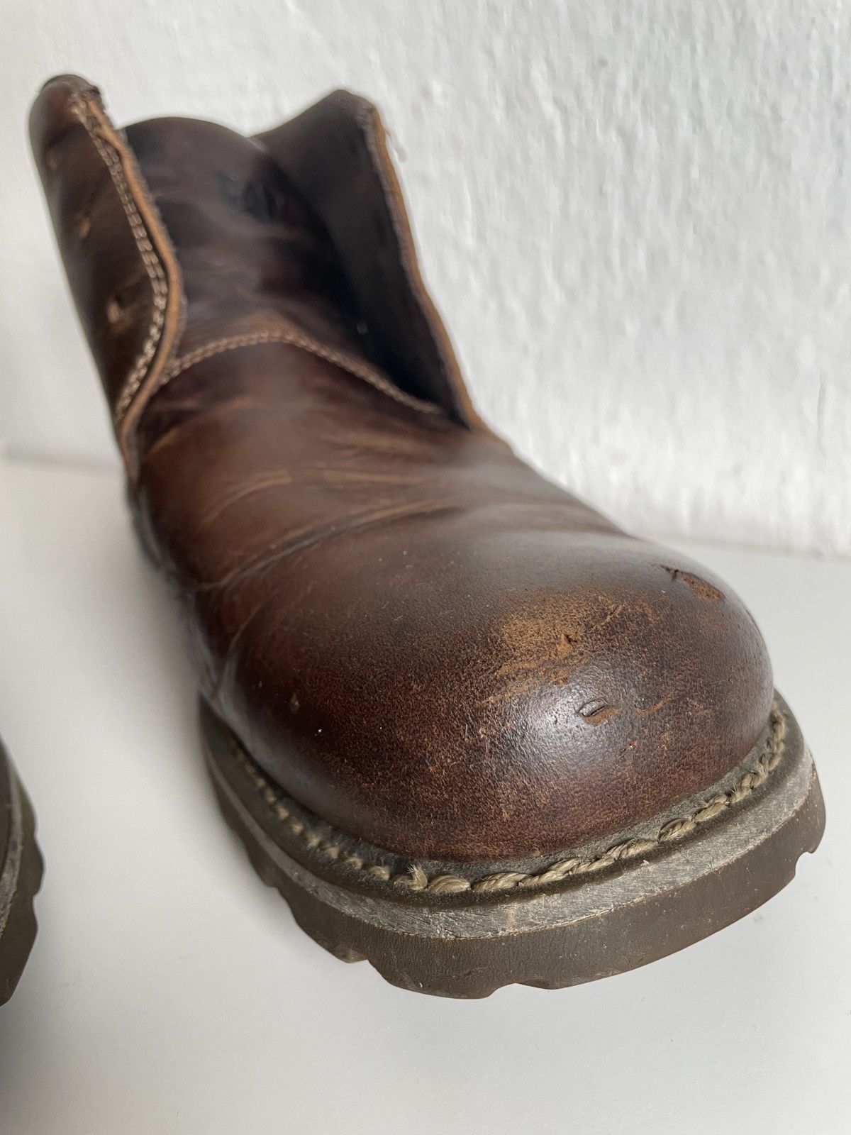 Caterpillar Caterpillar Distressed Leather Work Boots Patina size 46 Size US 12.5 / EU 45-46 - 7 Thumbnail