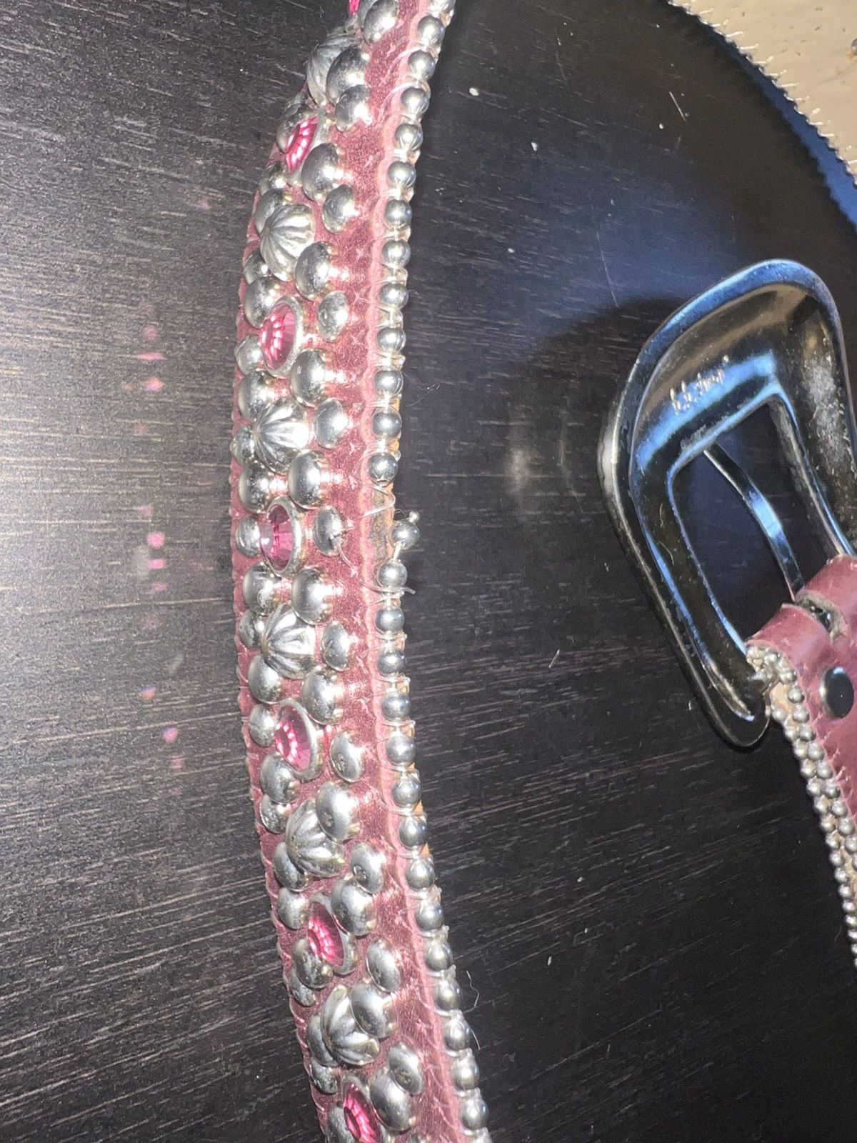 B.B. Simon Pink rhinestone BB Simon belt Size ONE SIZE - 4 Thumbnail