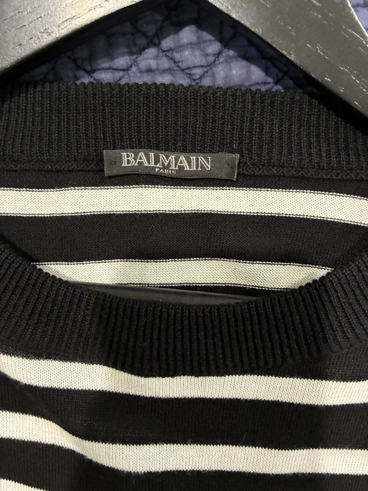 Balmain Balmain Knitted Logo Striped Jumper Size US XL / EU 56 / 4 - 4 Thumbnail