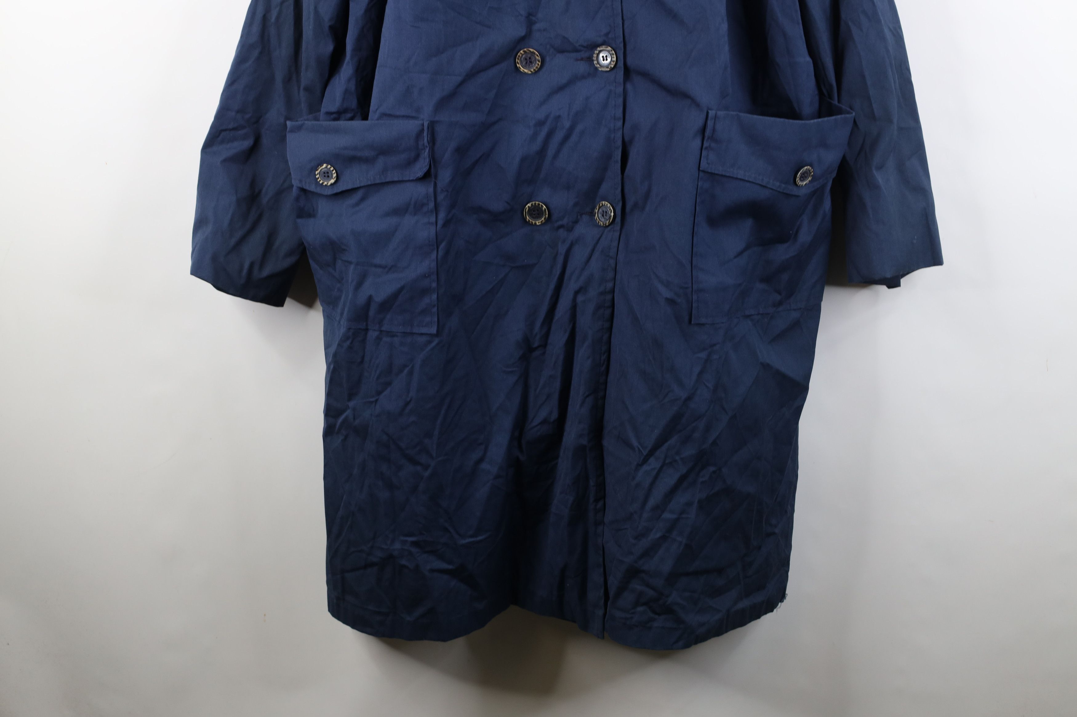 Vintage Vintage 50s 60s Streetwear Gabardine Trench Coat Rain Jacket Size 3XL / US 20-22 - 3 Thumbnail