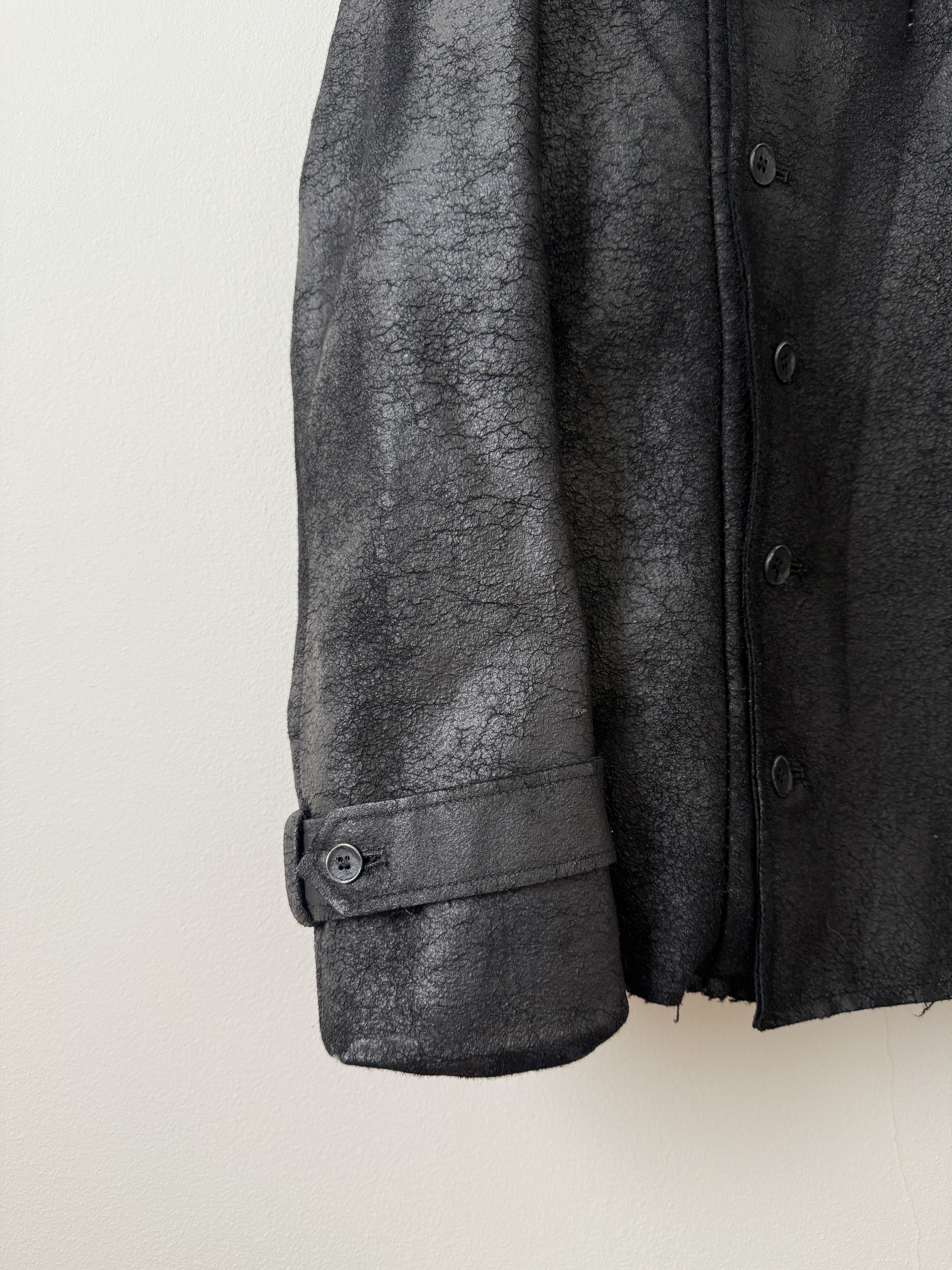 Masnada Heavy Wool Distressed Buttoned Overcoat Size US L / EU 52-54 / 3 - 7 Thumbnail