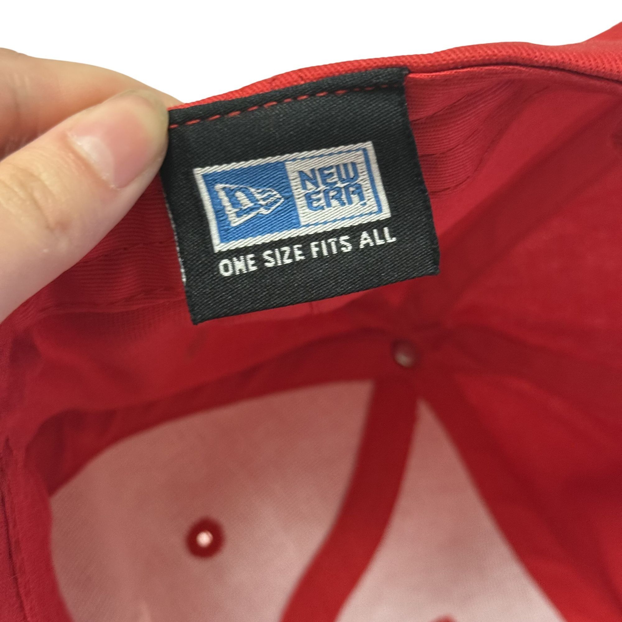 New Era Vtg New Era Red Hat SNAP on RACING Logo Embroidered Cap Size ONE SIZE - 4 Thumbnail