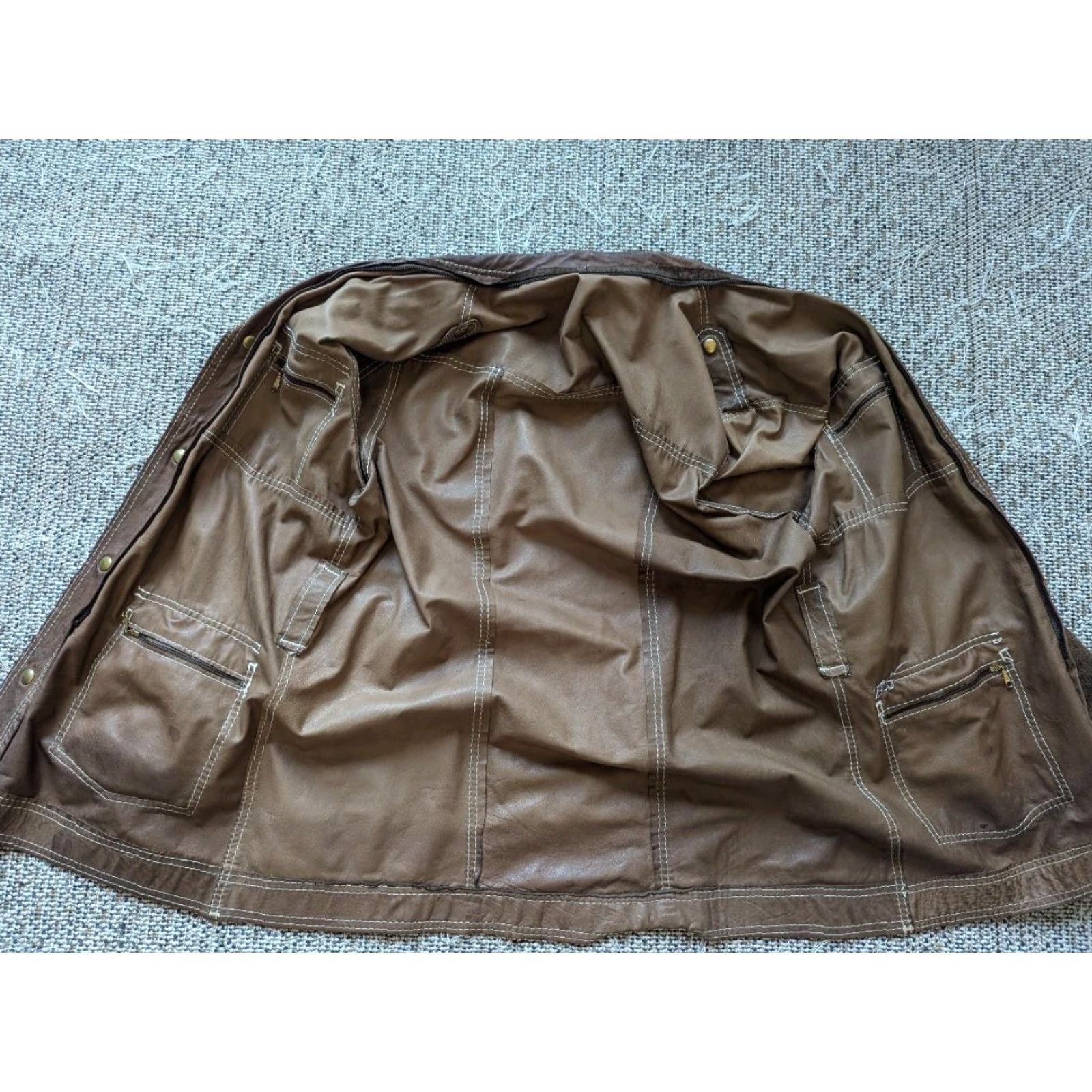 Sears VINTAGE SEARS COAT leather split-suede COWHIDE belted western jacket 42 M Brown Mens Size US M / EU 48-50 / 2 - 5 Thumbnail