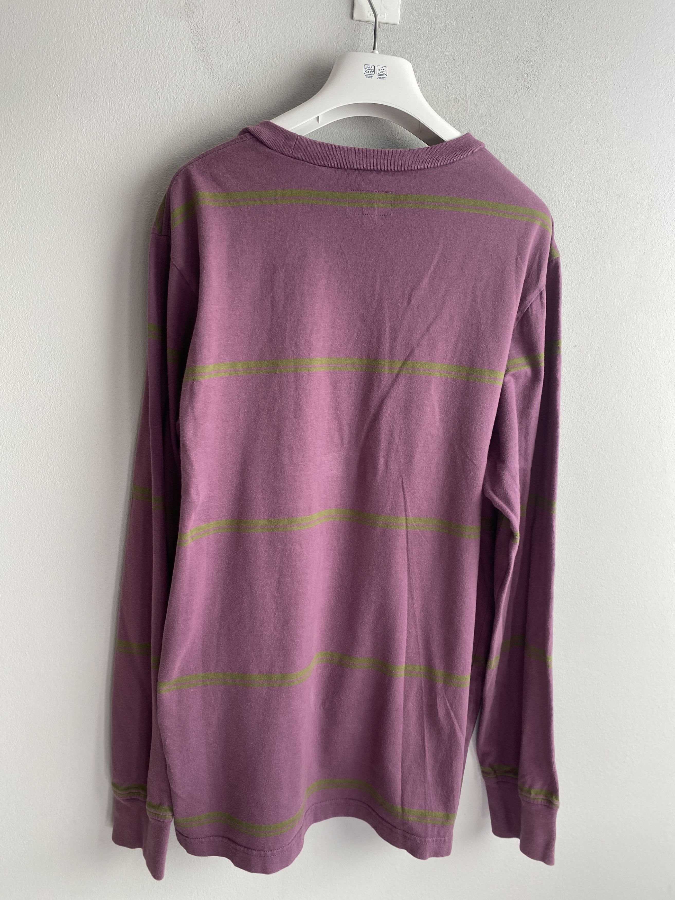 Supreme Supreme striped long sleeve t-shirt tee dusty purple Size US M / EU 48-50 / 2 - 6 Thumbnail